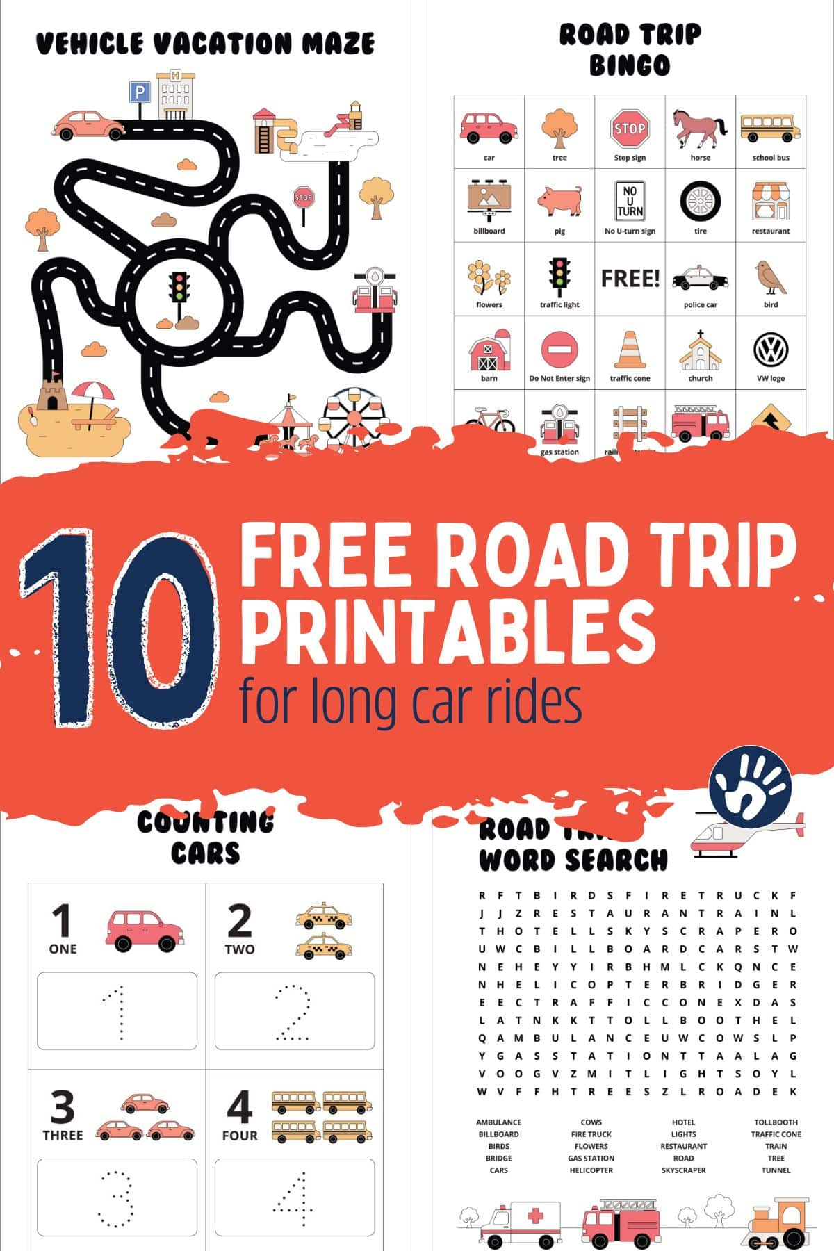 10 Free Road Trip Printables For Long Car Rides - Hoawg®️ throughout 40 Free Printable Road Trip Activities