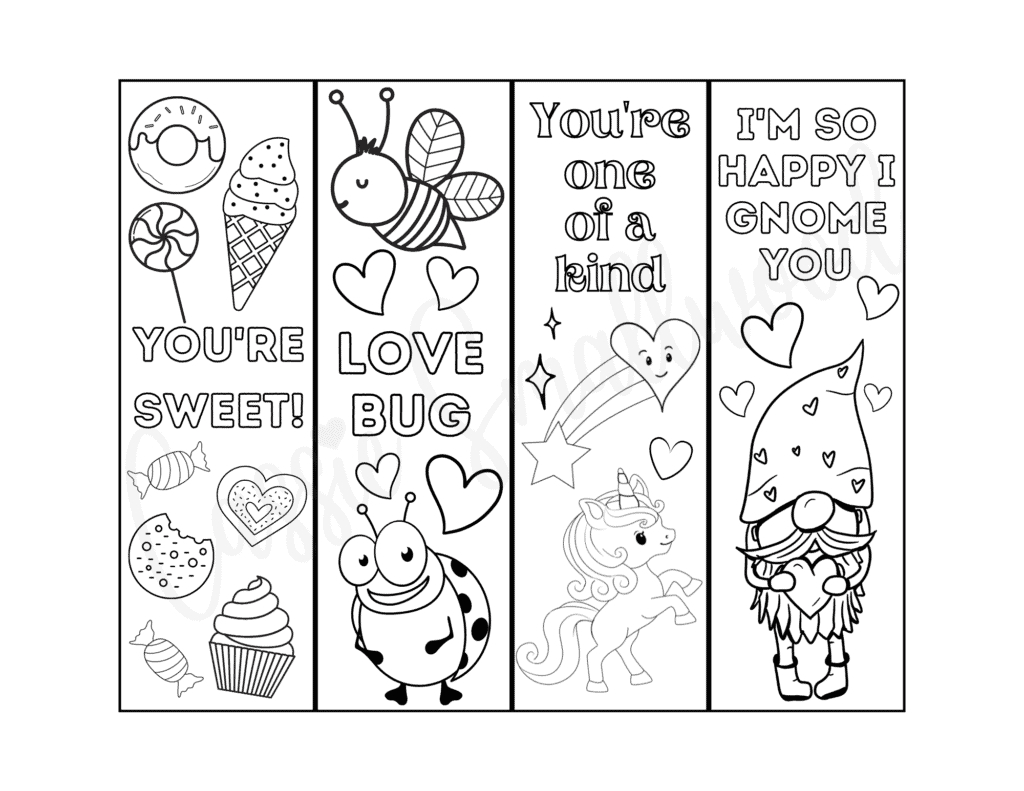 100 Ridiculously Cute Free Printable Valentine Bookmarks - Cassie intended for Valentine's Day Bookmarks Printable