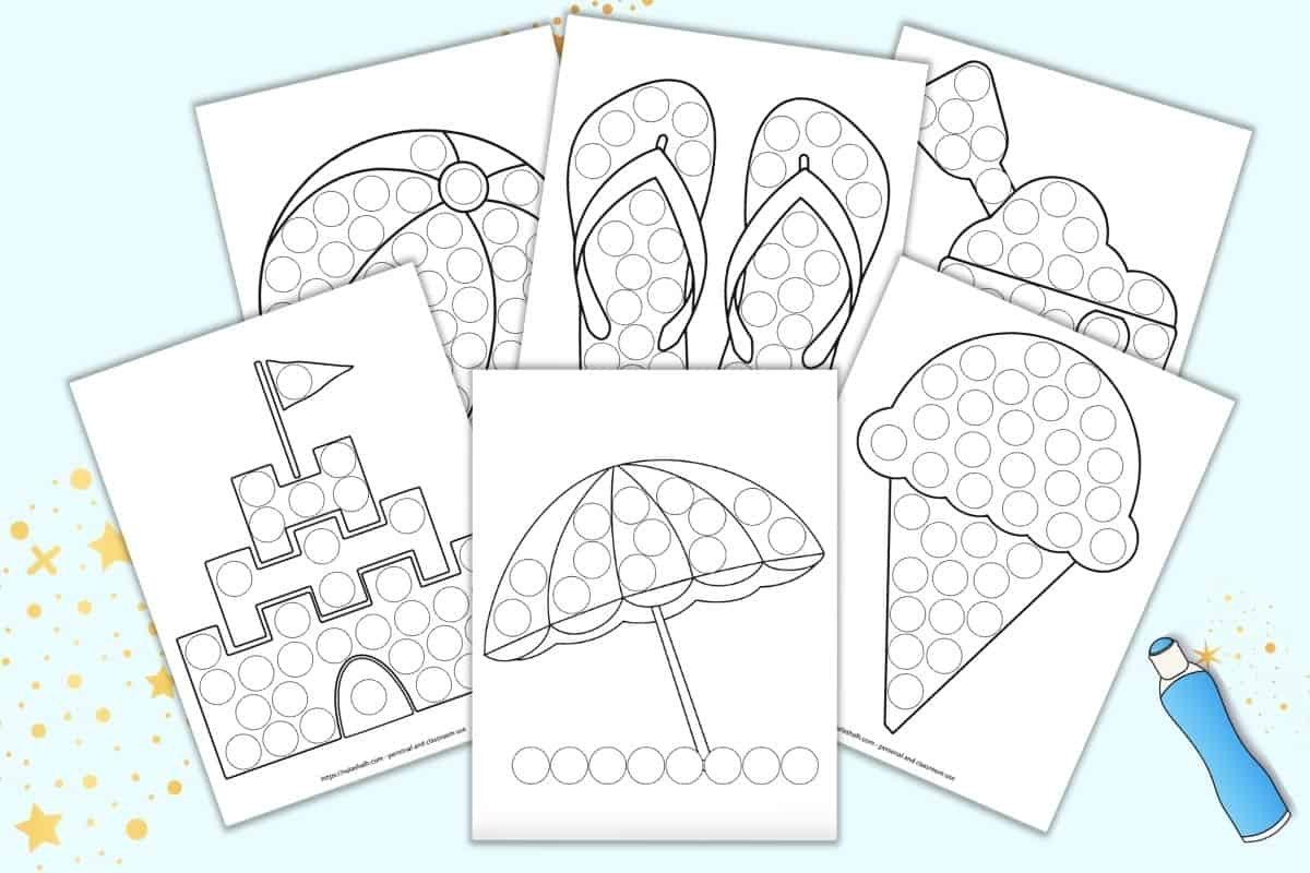 11+ Free Printable Summer Dot Marker Coloring Pages - The Artisan Life with regard to Summer Dot to Dot Free Printable