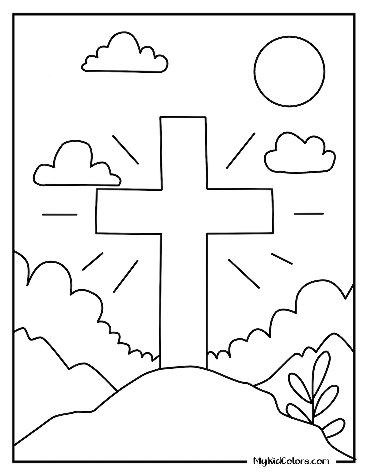 15 Cross Coloring Pages | Free Faith & Easter Printables with Free Easter Plays For Black Churches Printable