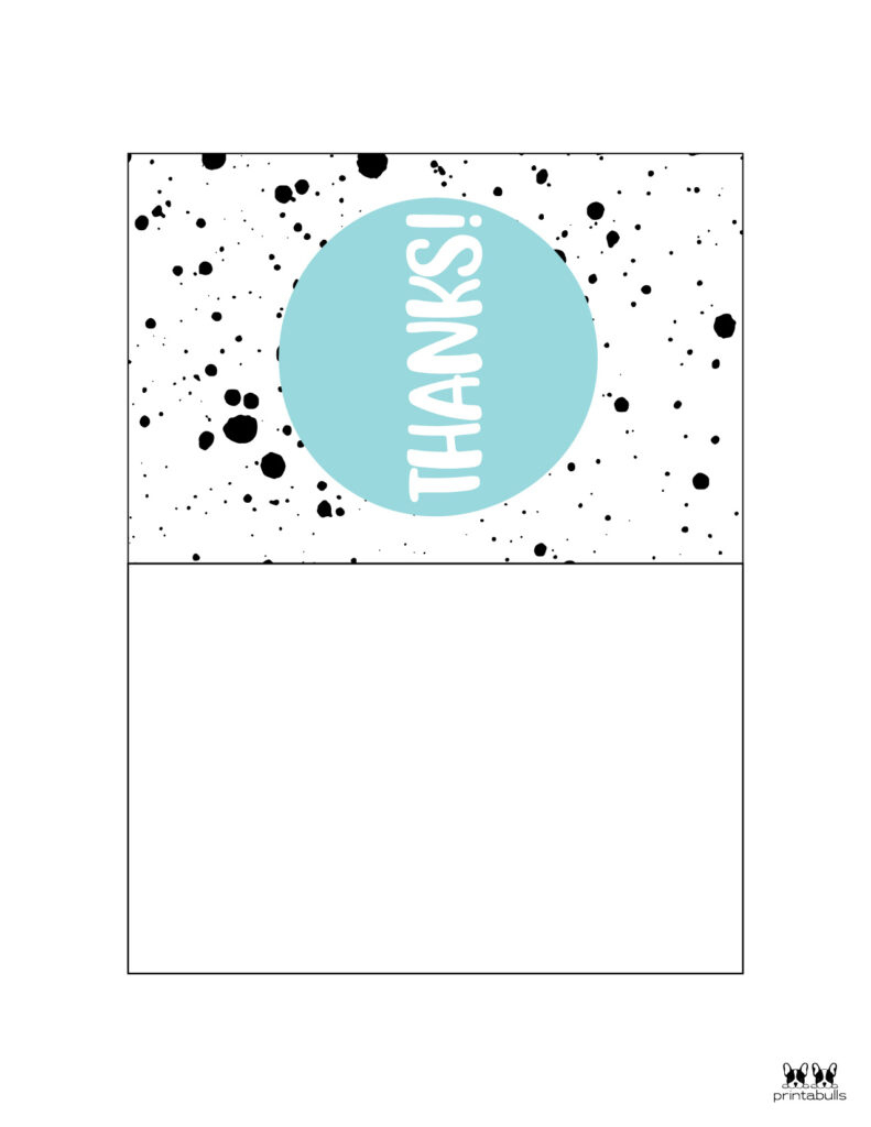 150+ Printable Thank You Cards - Free | Printabulls within Foldable Thank You Card Printable