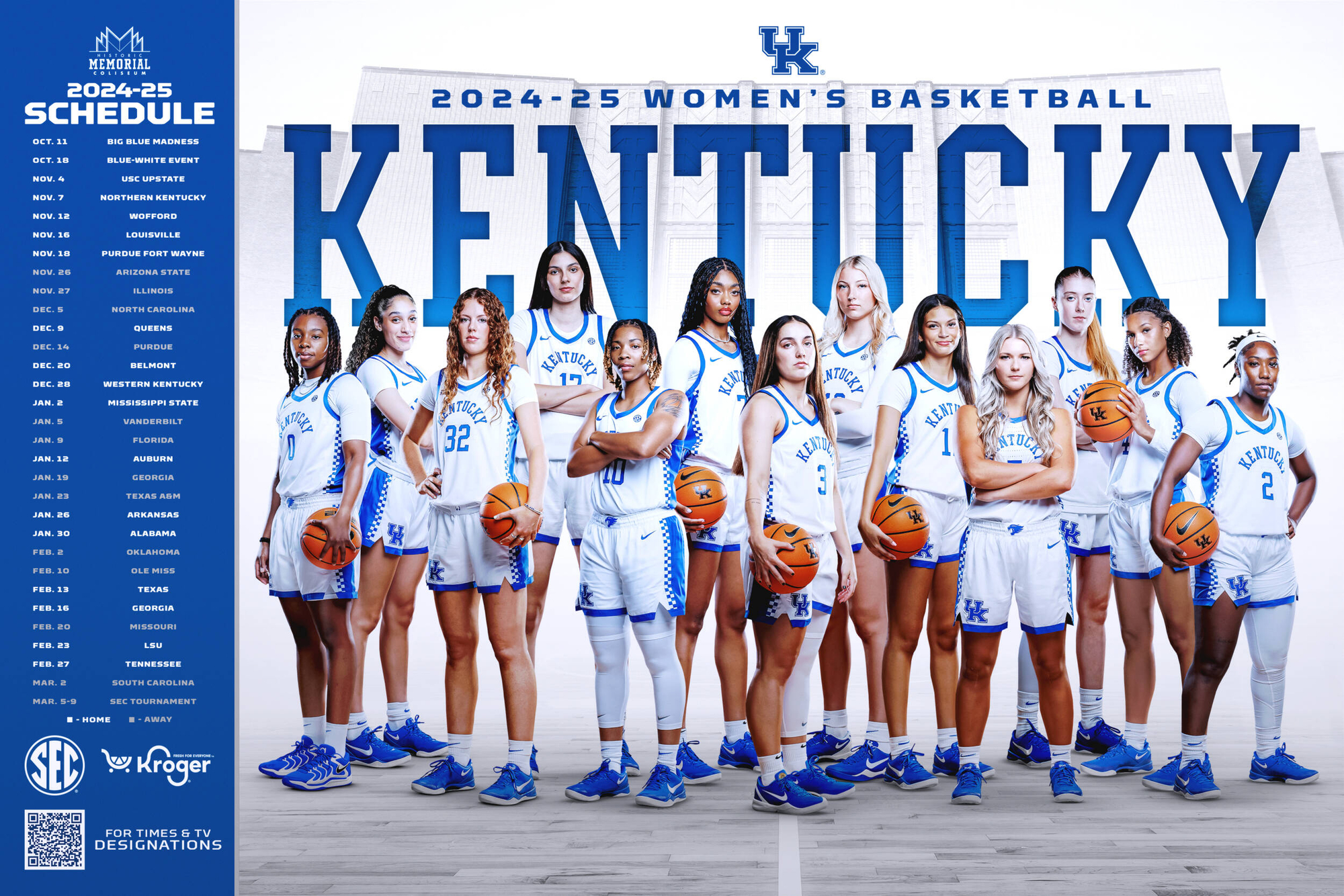 2024-25 Kentucky Men'S And Women'S Basketball Posters Unveiled inside Uk Women's Basketball Schedule 24 25 Printable