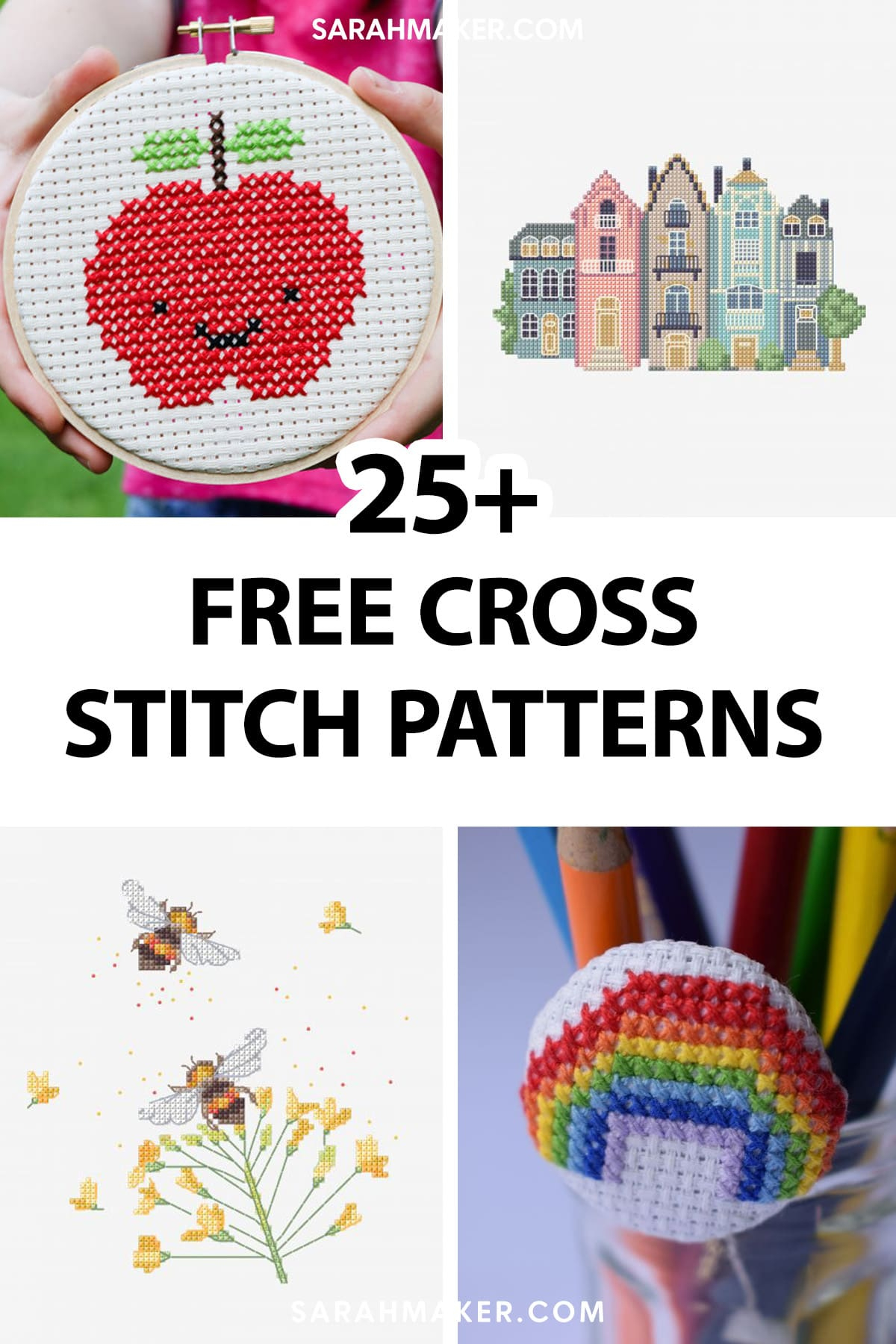 25 Free Cross Stitch Patterns For All Skill Levels - Sarah Maker intended for Free Printable Cross Stitch Patterns