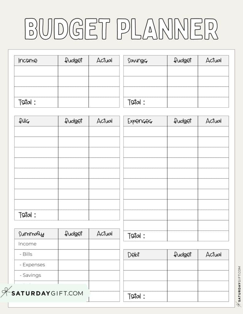 37 Budget Planners &amp;amp; Trackers - Cute &amp;amp; Free Printables throughout Printable Monthly Budget Template Free