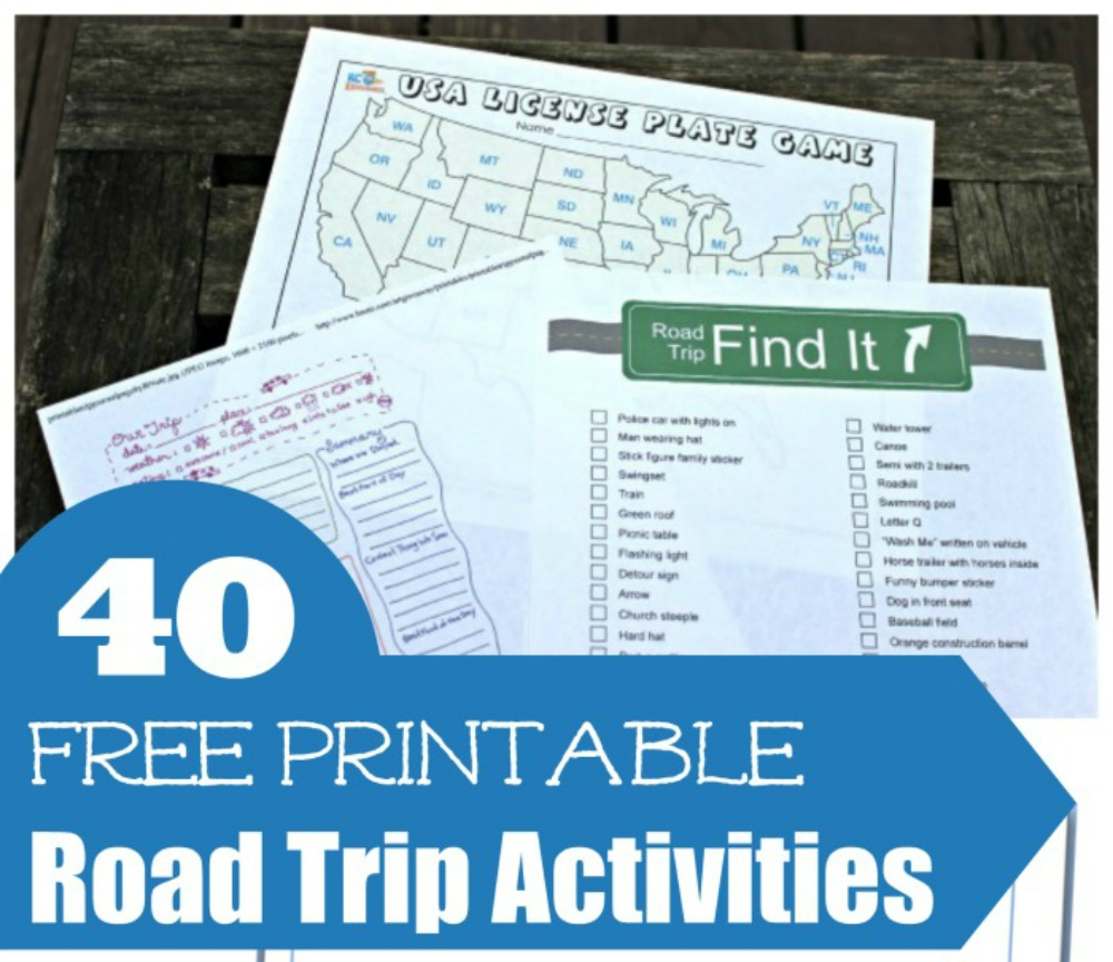 40 Free Printable Road Trip Games & Activities For Kids pertaining to 40 Free Printable Road Trip Activities
