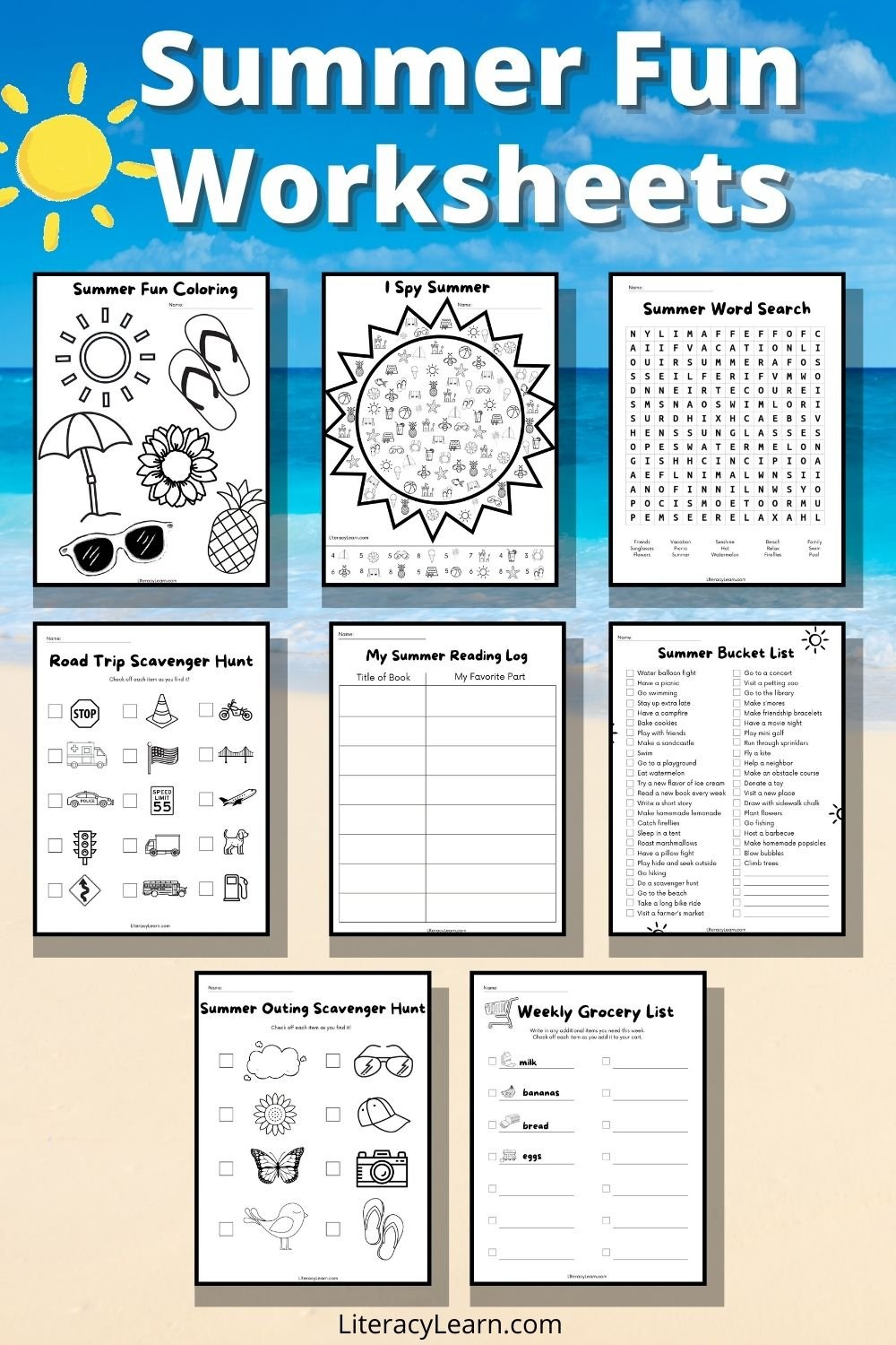 8 Summer Fun Worksheets For Preschool Through Second Grade - Free pertaining to Free Printable Summer Fun Worksheets