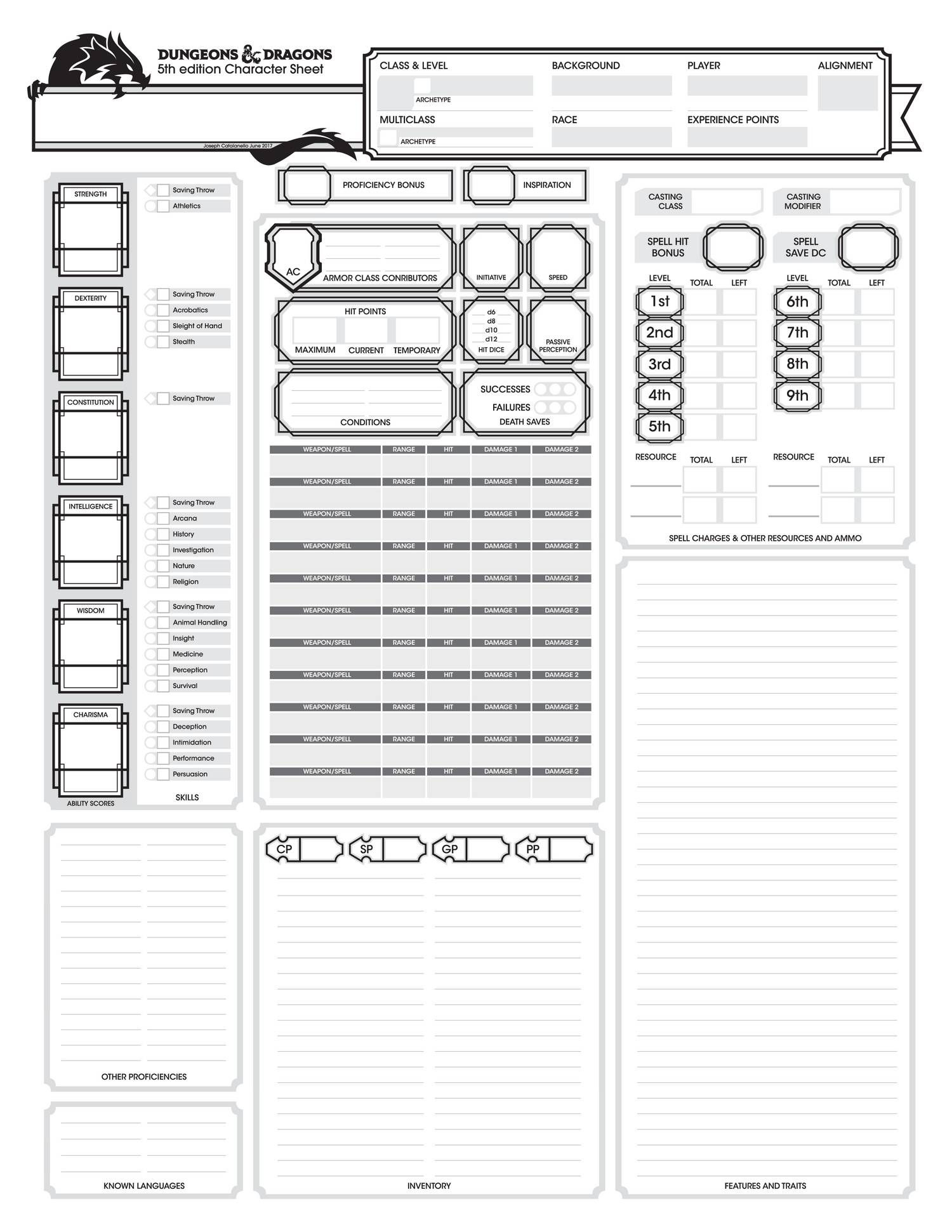 9 Dnd Character Sheet Ideas | Dnd Character Sheet, Character Sheet inside Printable Dnd 5e Character Sheet