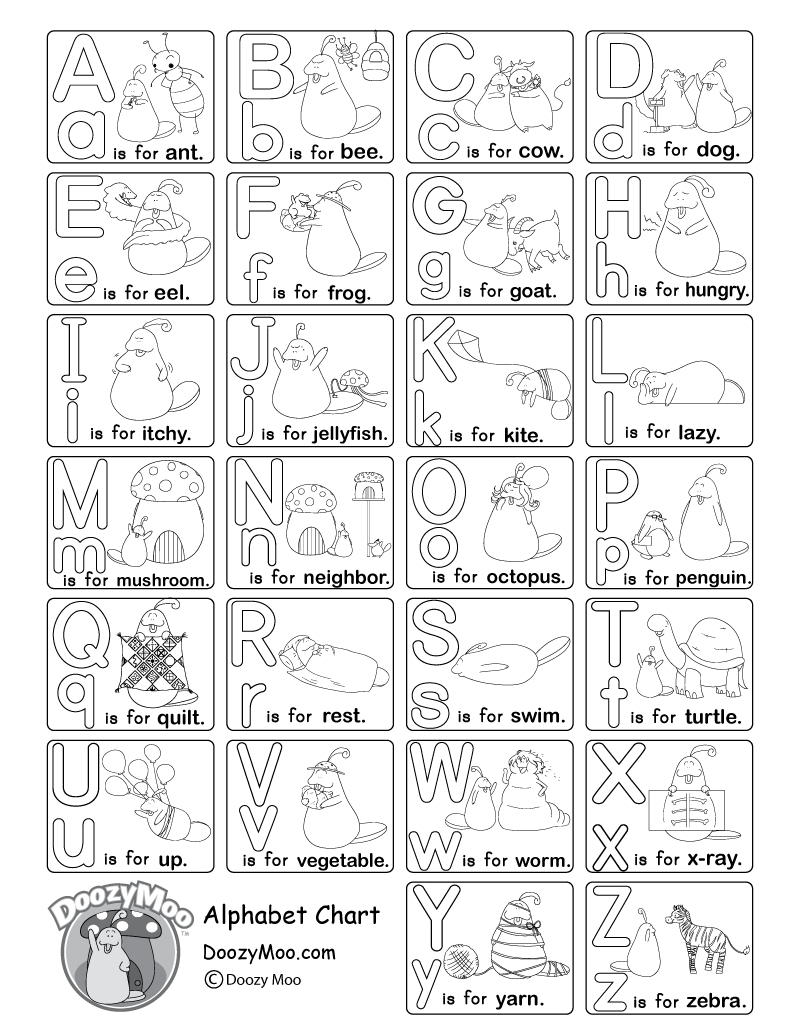 Alphabet Worksheets (Free Printables) - Doozy Moo inside Free Printable Abc Worksheets For Preschool