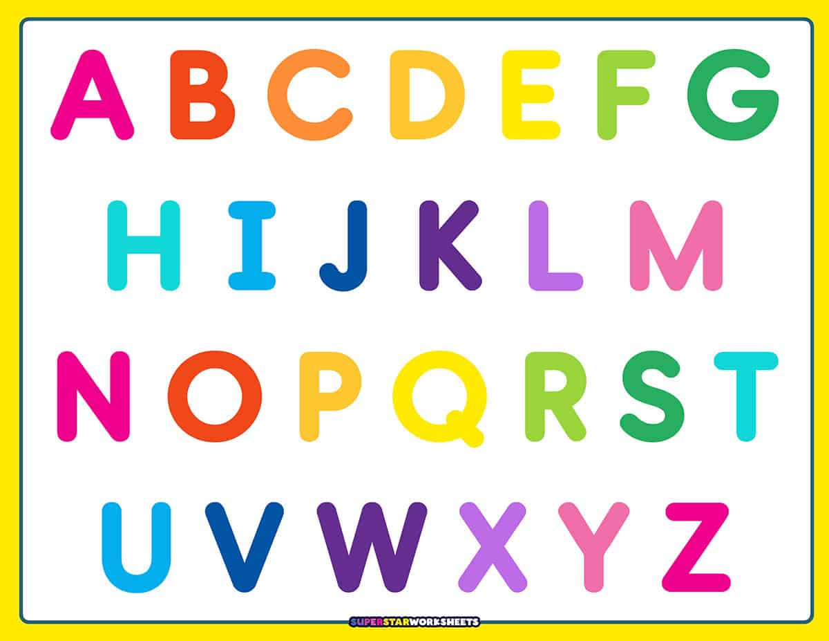 Alphabet Worksheets - Superstar Worksheets with Printable Alphabet Letters For Preschoolers