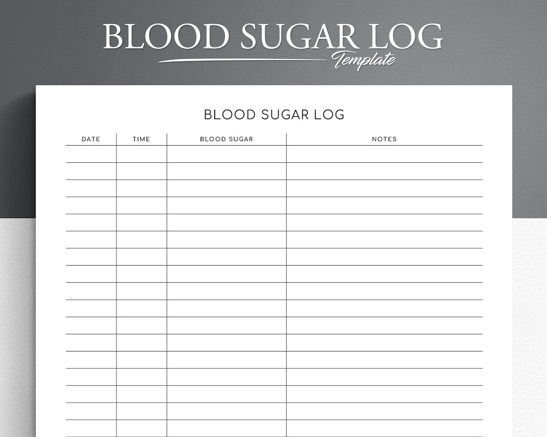 Blutzucker Log Printable. Blutzucker Tracker Bearbeitbar Printable within Free Printable Blood Glucose Logs
