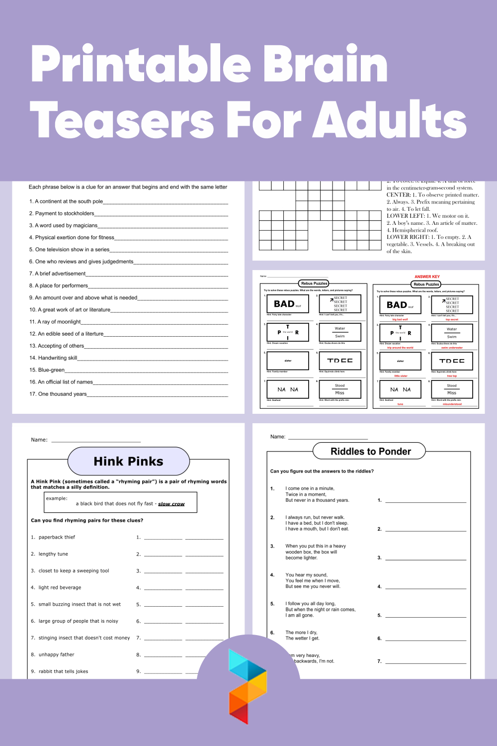 Brain Teasers For Adults - 10 Free Pdf Printables | Printablee for Printable Brain Teasers For Adults