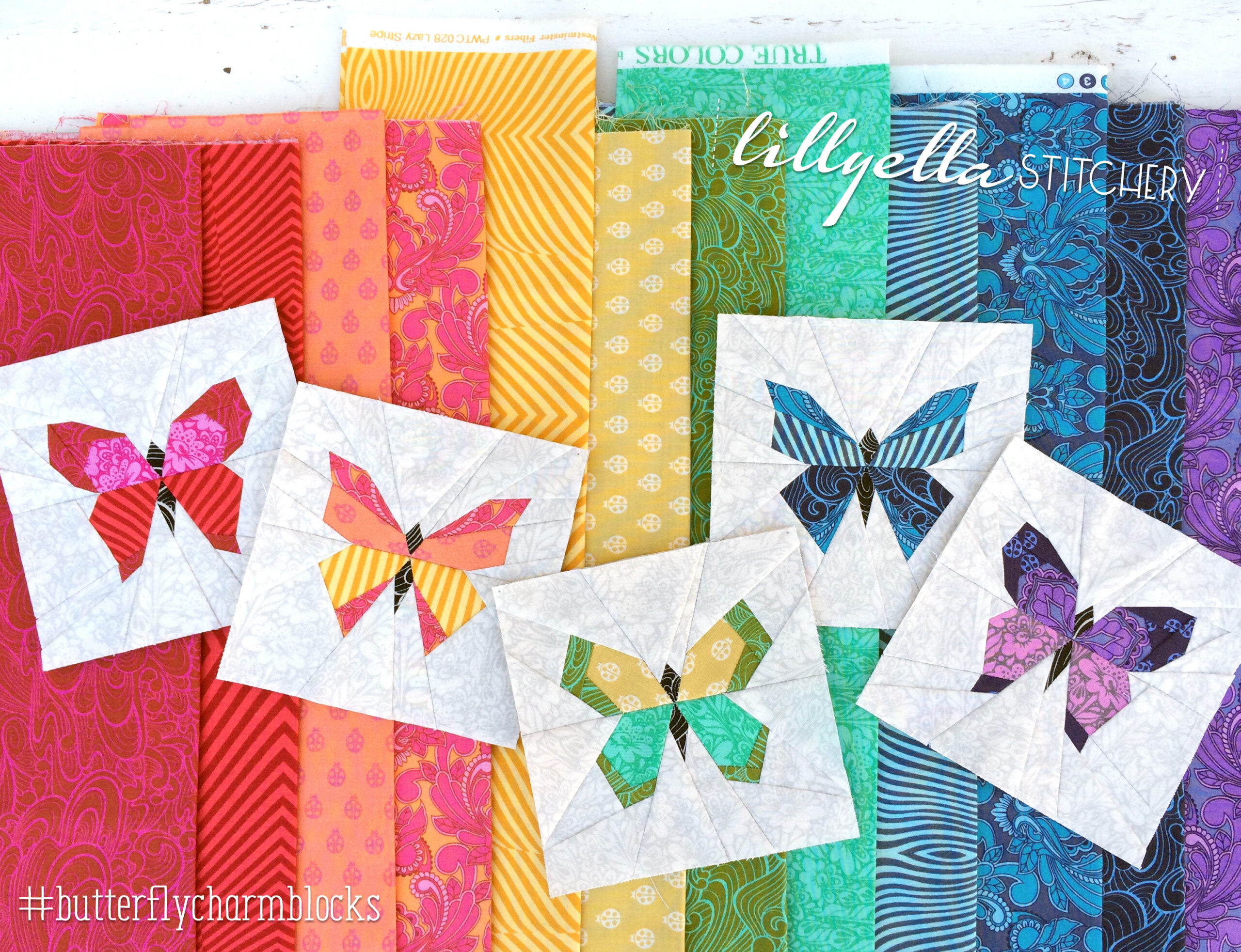Butterfly Charm Block Paper Piecing Patterns – Lillyella in Butterfly Quilt Patterns Free Printable