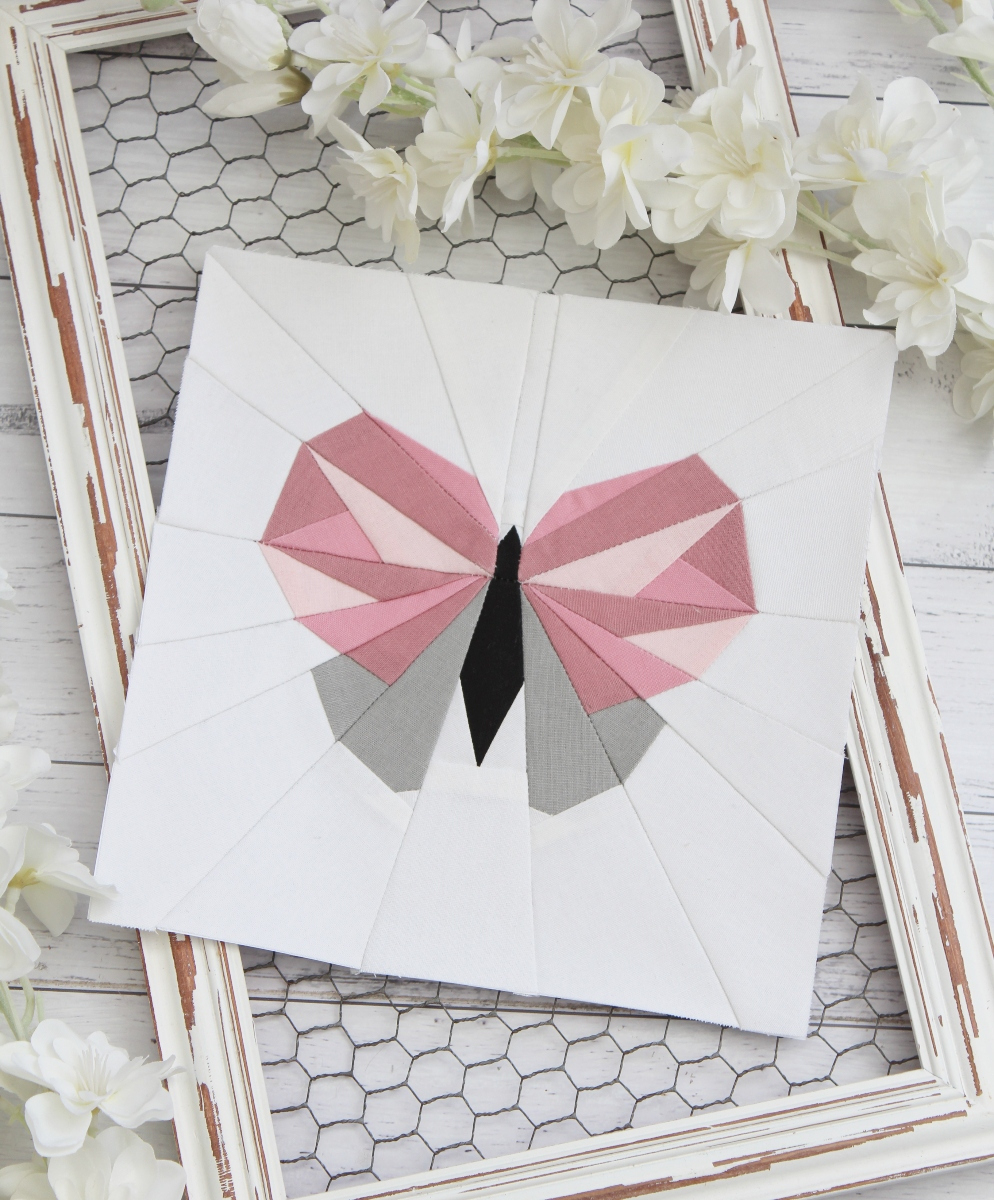 Butterfly Quilt Block Pdf Pattern - Threadbare Creations for Butterfly Quilt Patterns Free Printable