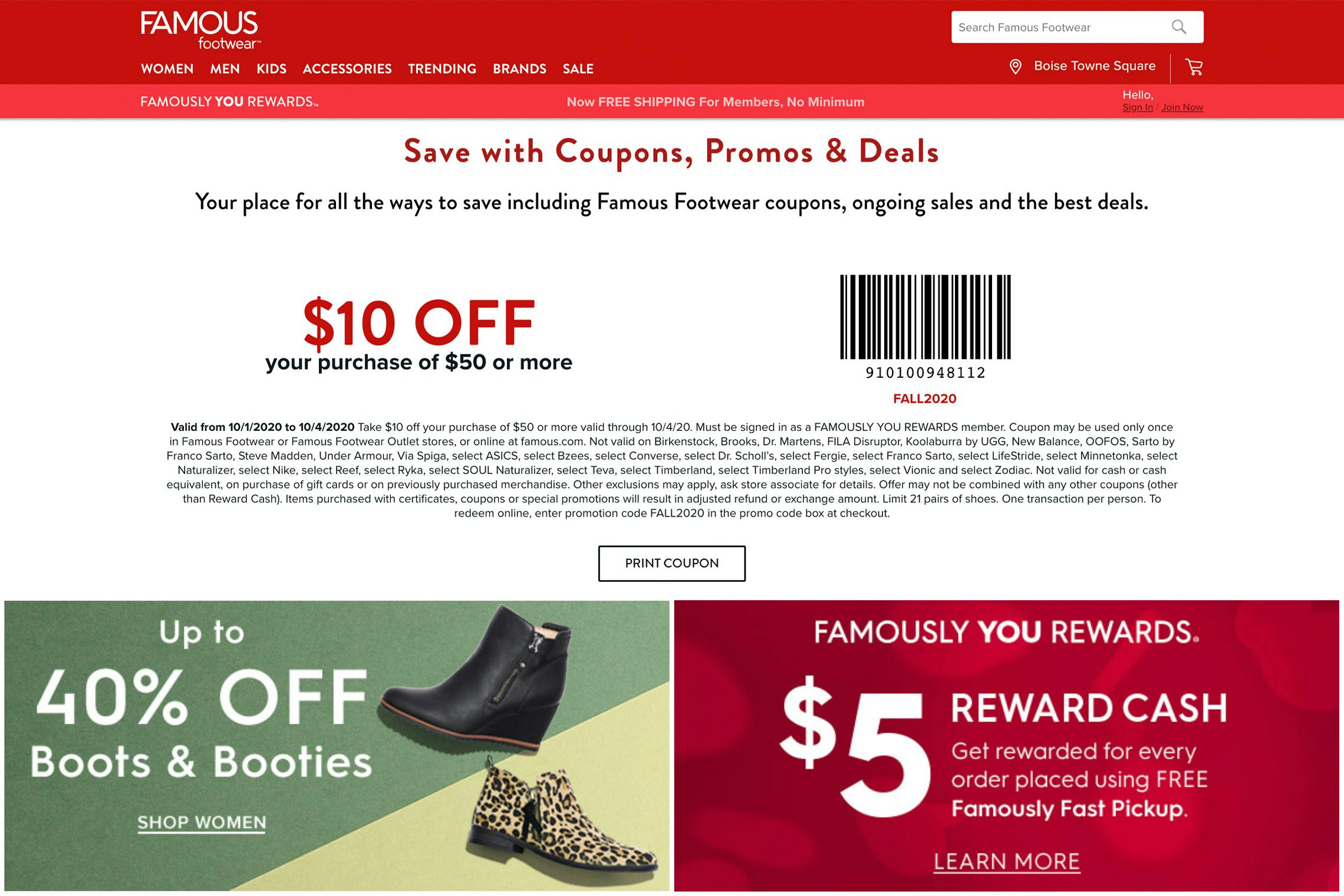Buy Famous Footwear Printable Coupons 2019 Best Sale Black Friday regarding Famous Footwear 10 Off 50 Printable