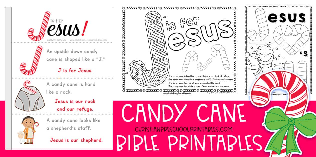 Candy Cane Bible Printables - Christian Preschool Printables in Story of the Candy Cane Christian Printable