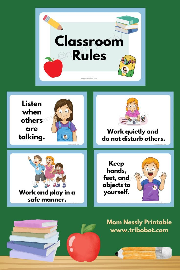 Classroom Rules Posters intended for Preschool Classroom Rules Free Printables