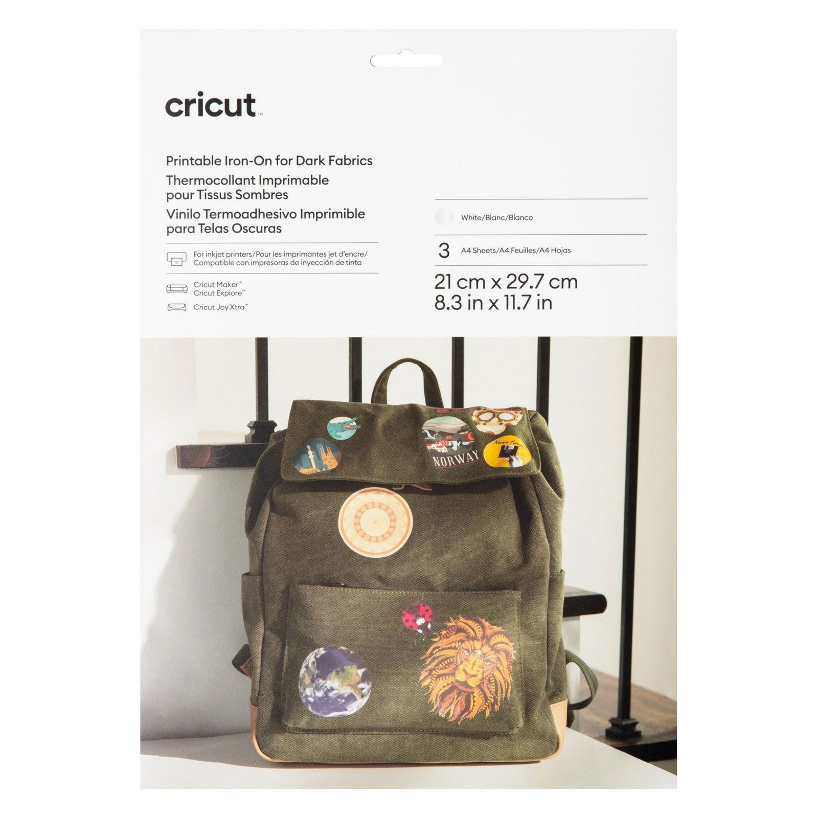 Cricut • Printable Iron-On For Dark Fabrics A4 3Pcs with regard to Cricut Printable Iron On Sheets