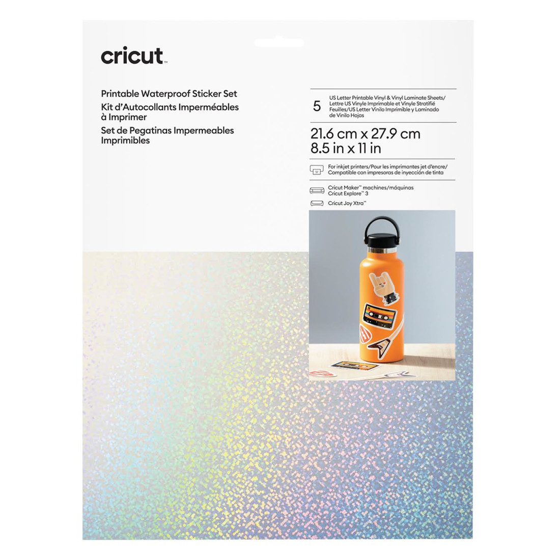 Cricut Waterproof Holographic Stickers (5 Ct) - Custom Stickers throughout Cricut Waterproof Printable Sticker Paper