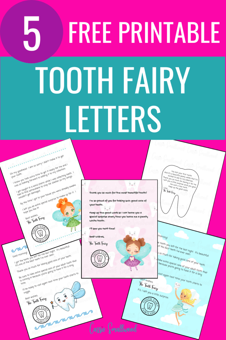 Cute Free Printable Tooth Fairy Letters & Notes - Cassie Smallwood for Free Printable Tooth Fairy Note