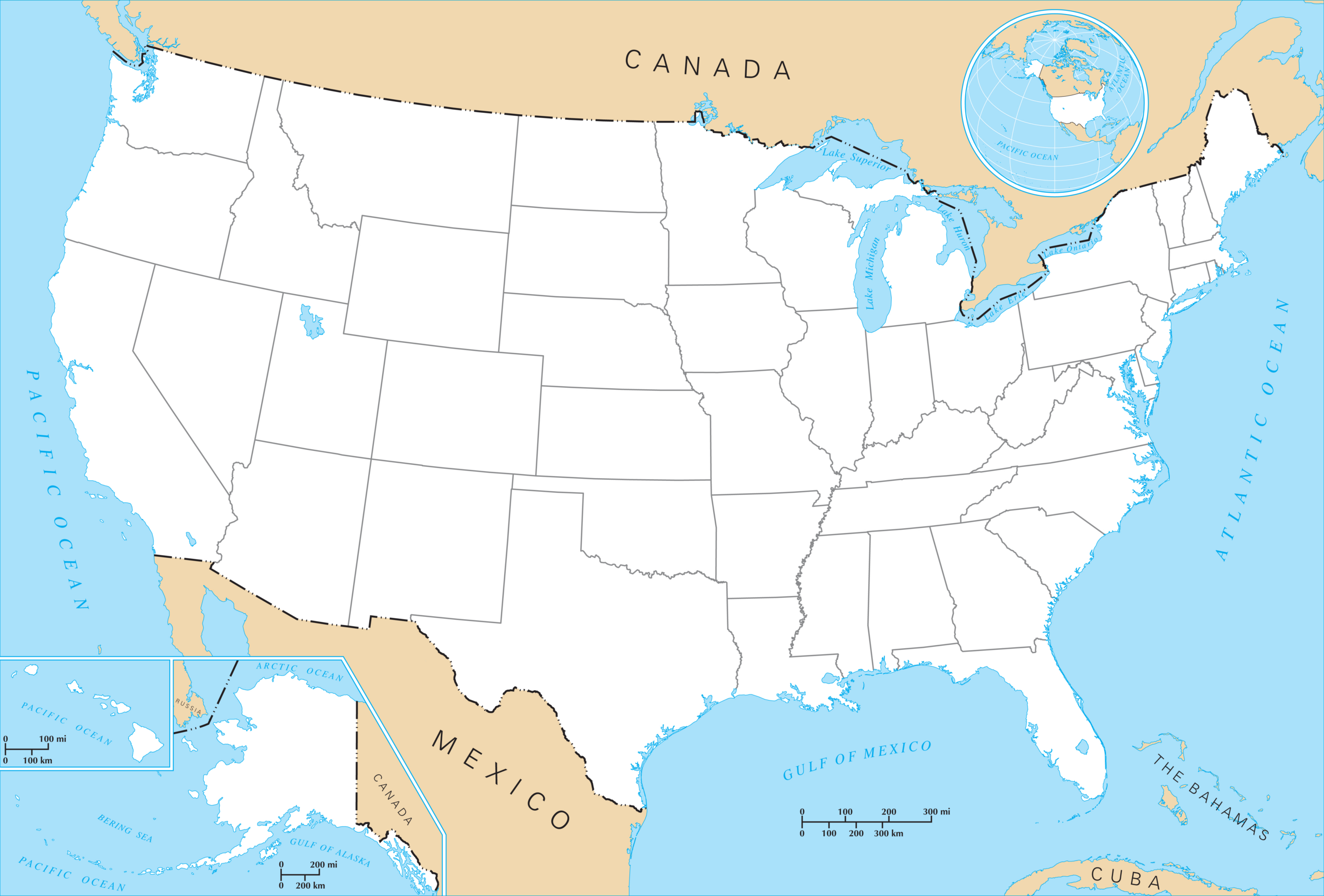 Datei:us State Outline Map – Wikipedia for Blank Printable Map of United States