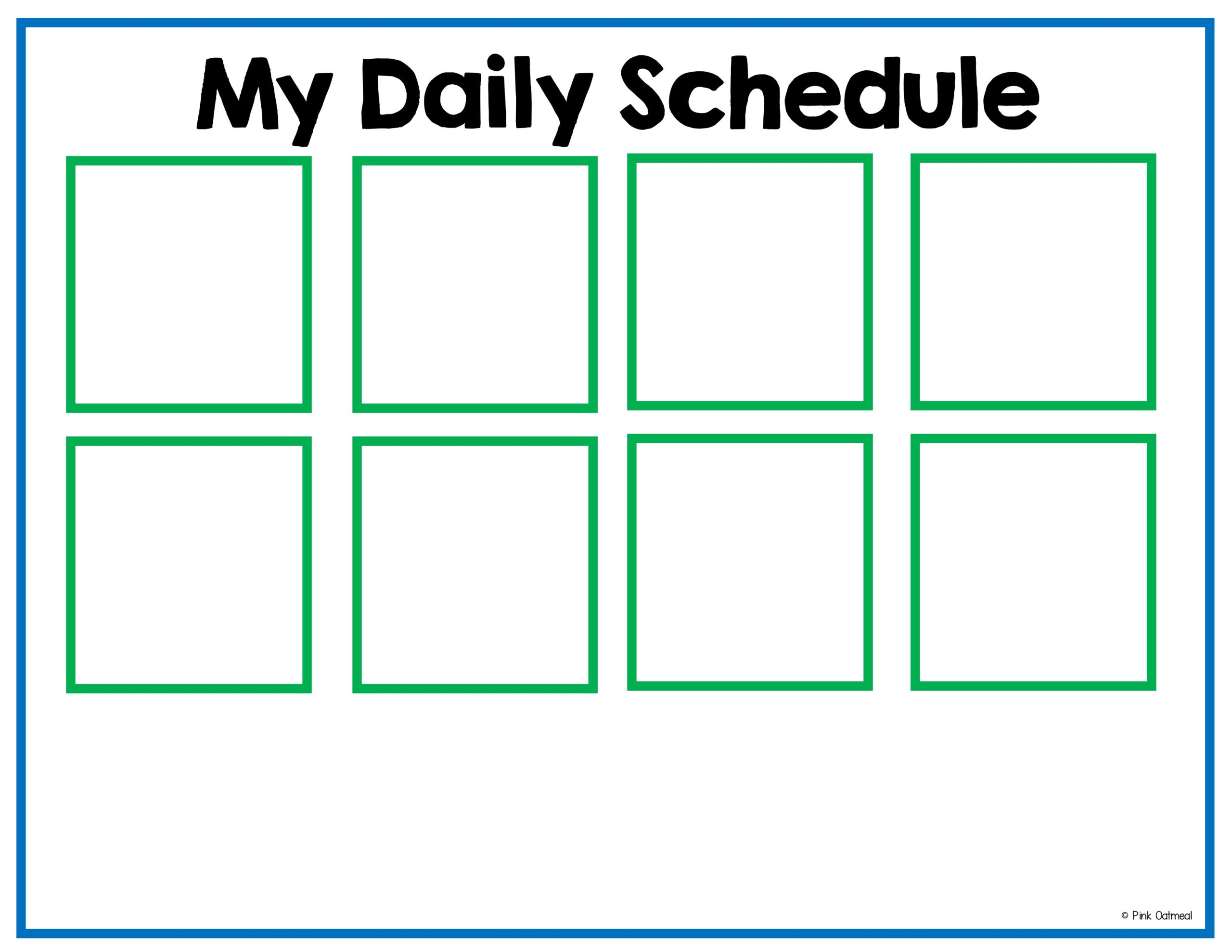 Digital Visual Schedule pertaining to Printable Blank Visual Schedule Template