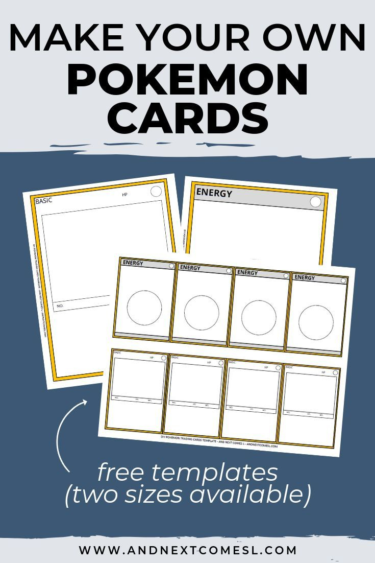 Diy Pokemon Cards {Free Printable Template} throughout Make Your Own Pokemon Card Printable