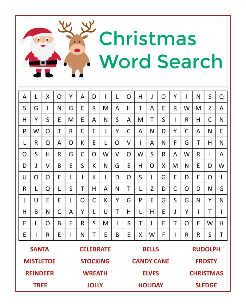 ☃️🎅🏼Santa'S Christmas Word Search Activity Page - Mama Likes This with Christmas Word Search Printable Free