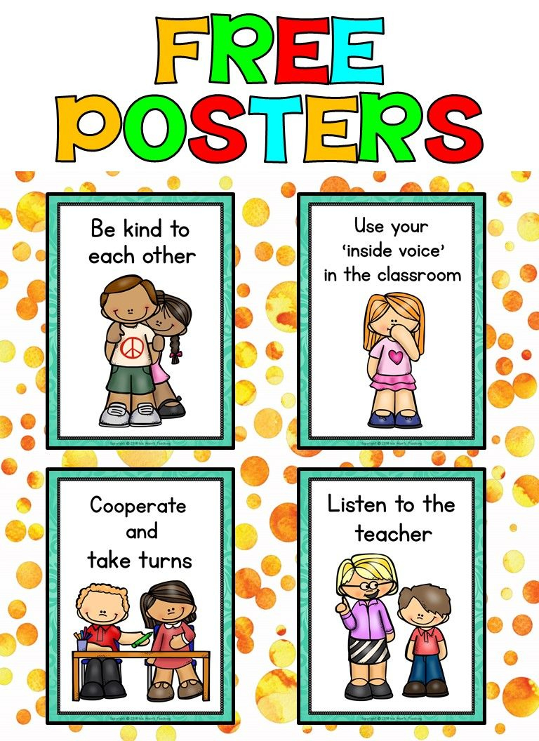 Editable Classroom Rules Posters (Free) Classroom Decor For Back within Preschool Classroom Rules Free Printables