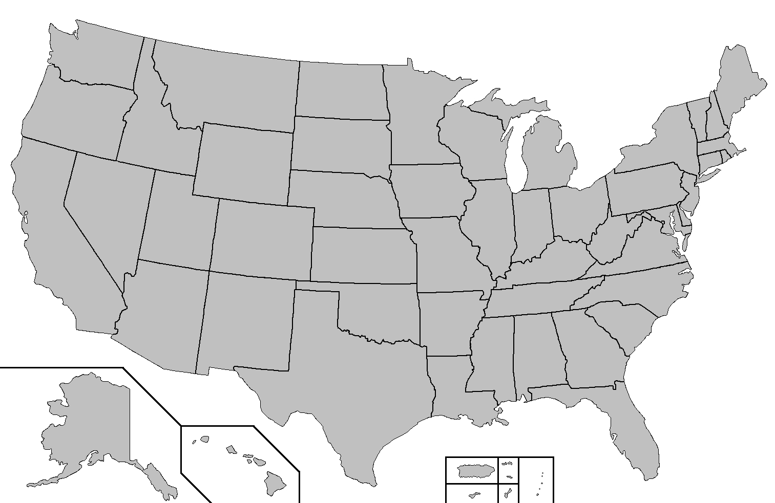 File:blank Map Of The United States - Wikimedia Commons intended for Blank Printable Map of United States