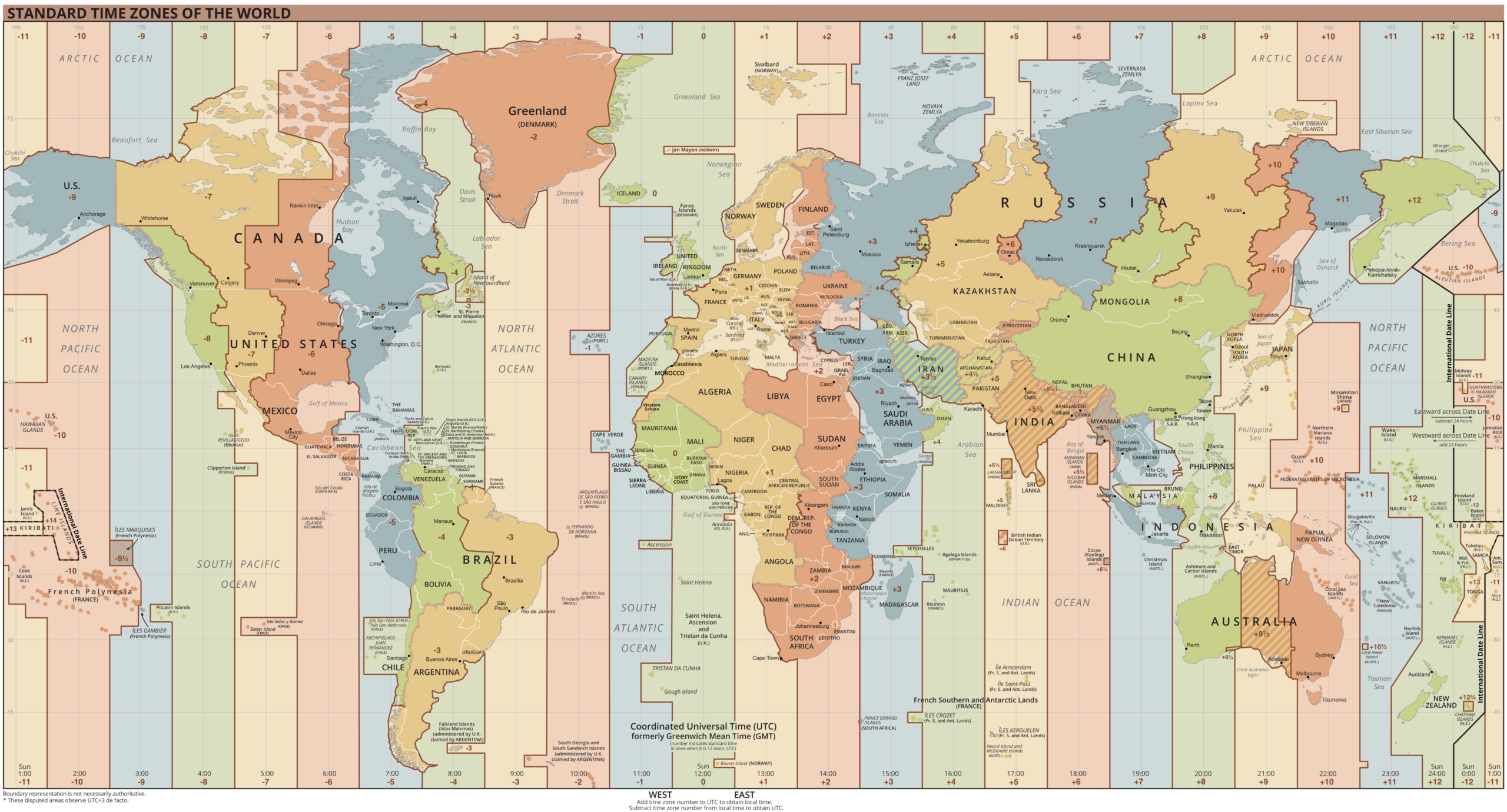 File:world Time Zones Map - Wikimedia Commons intended for World Map of Time Zones Printable