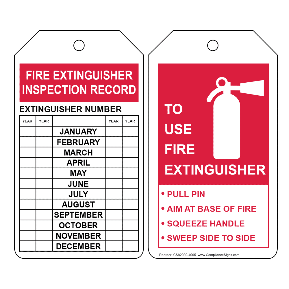 Fire Extinguisher Inspection Tags Printable Free - Printable Party throughout Fire Extinguisher Inspection Tags Printable Free