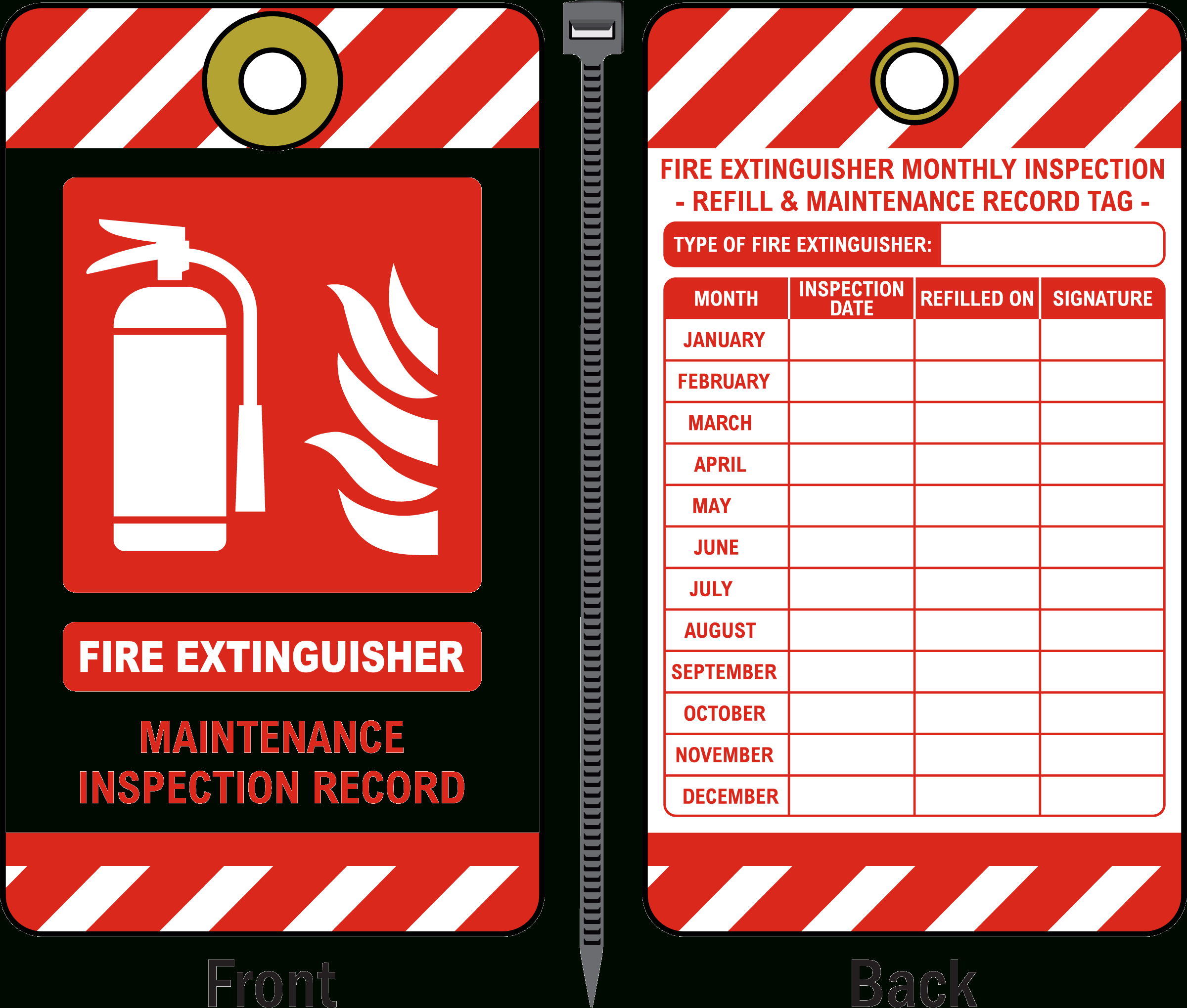 Fire Extinguisher Monthly Maintenance Inspection Tag - Claim Your 10% Discount in Fire Extinguisher Inspection Tags Printable Free
