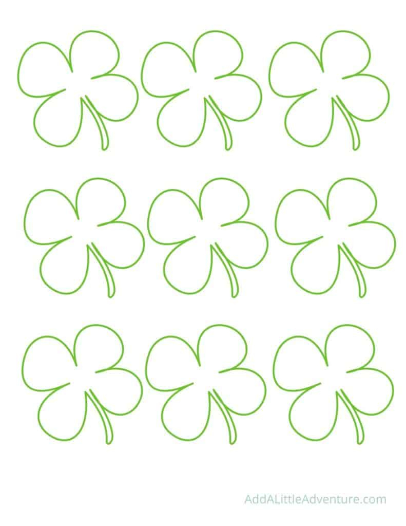 Four Leaf Clover Outlines And Templates - Add A Little Adventure within 4 Leaf Clover Outline Printable