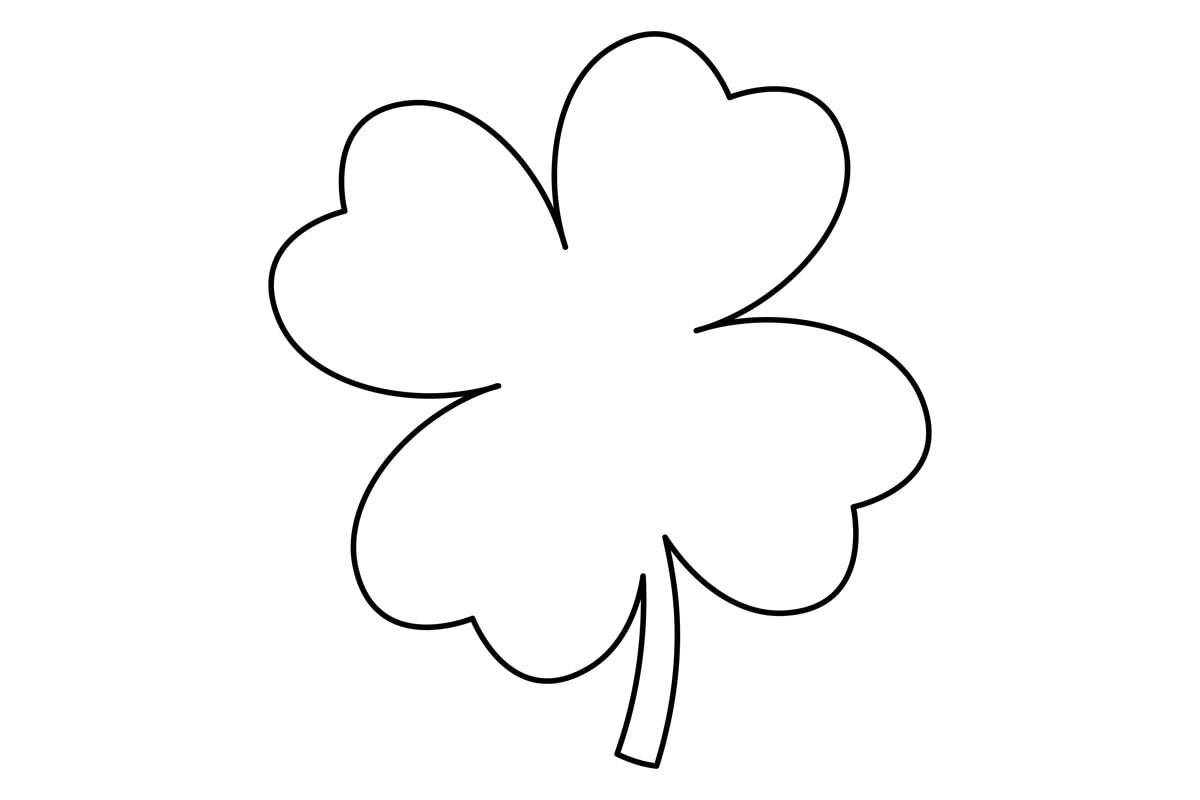 Four Leaf Clover Template (Free Printables) - The Best Ideas For Kids with 4 Leaf Clover Outline Printable