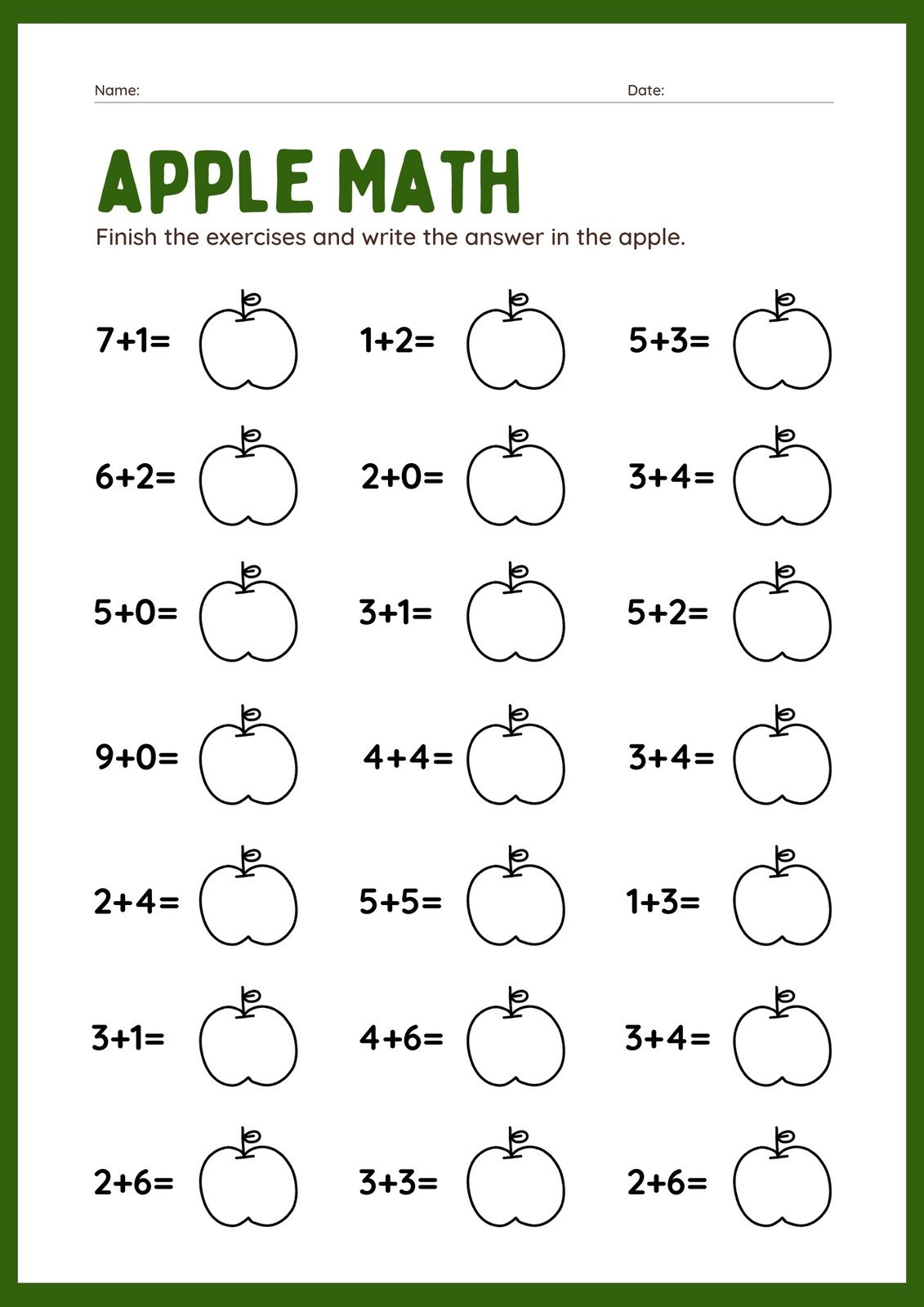 Free 1St Grade Math Worksheet Templates To Customize | Canva with regard to Math For First Graders Printable Worksheets