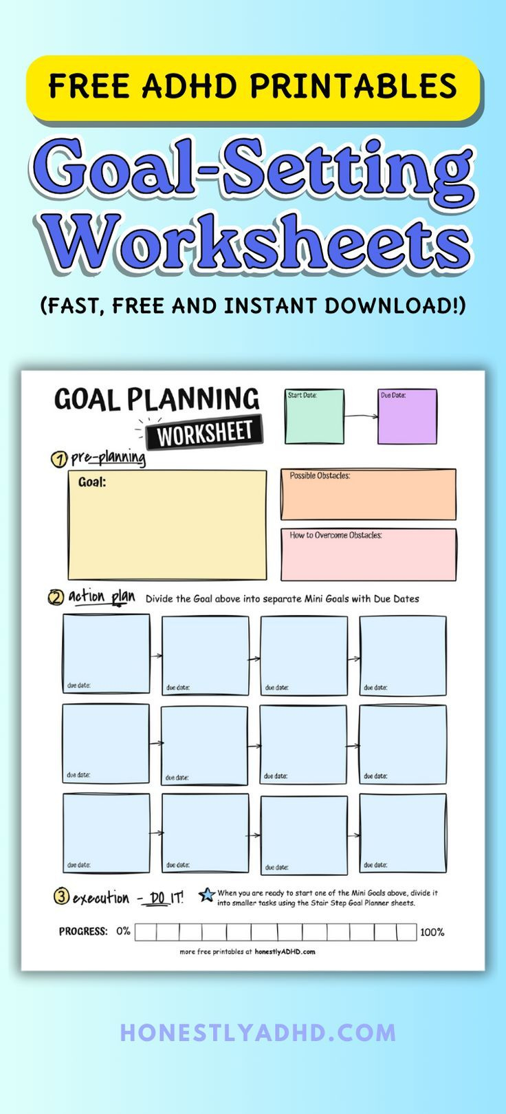 Free Adhd Goal Setting Worksheets regarding Free Printable Adhd Therapy Worksheets