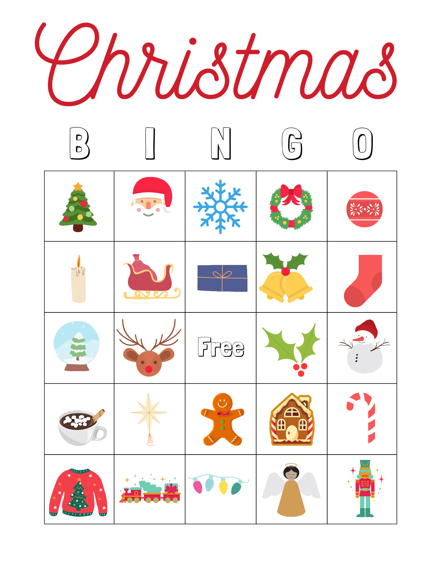 Free Christmas Bingo For Kids - Arinsolangeathome pertaining to Free Christmas Bingo Cards Printable