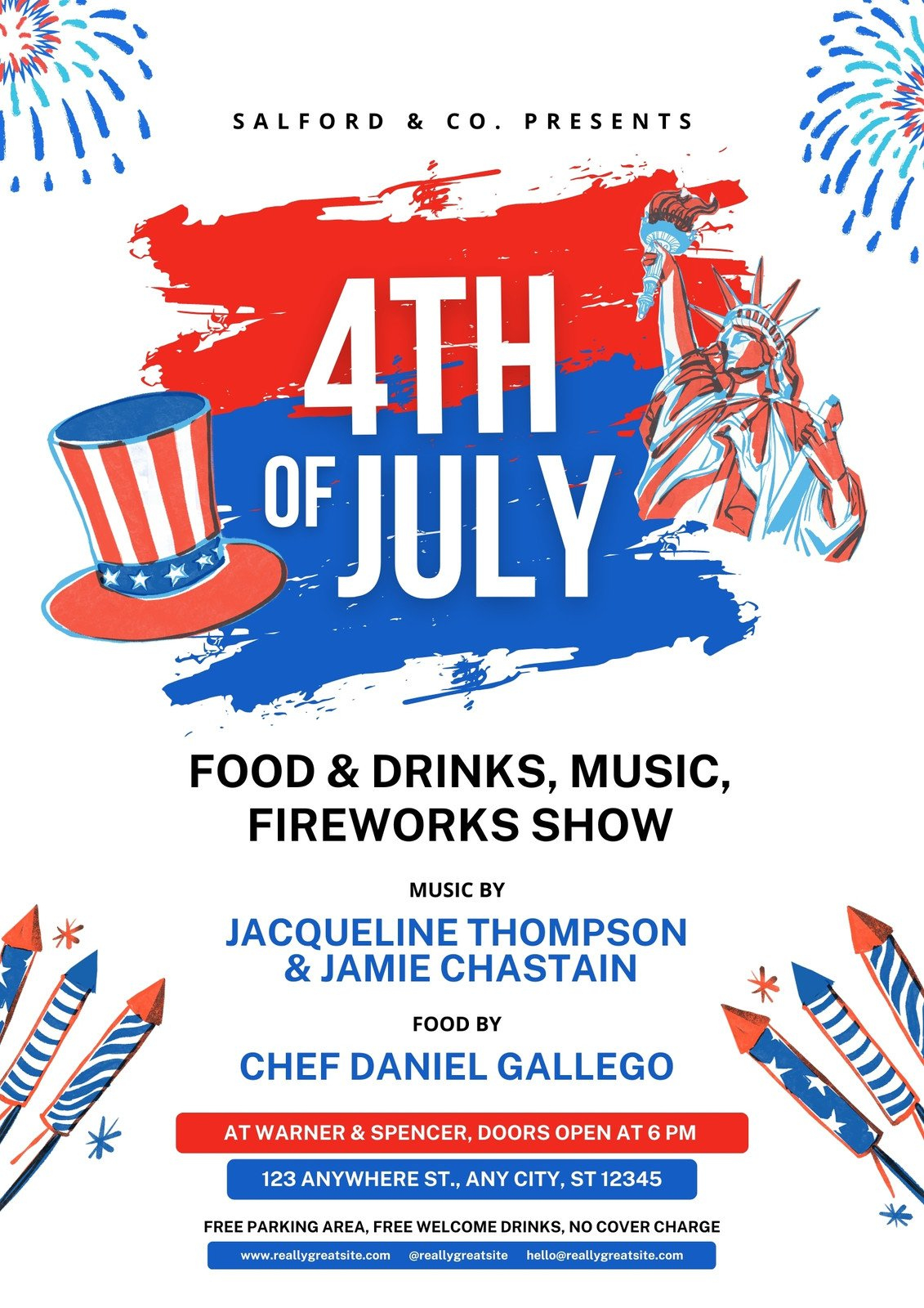 Free Custom Printable 4Th Of July Flyer Templates | Canva with regard to Free Printable 4Th Of July Templates