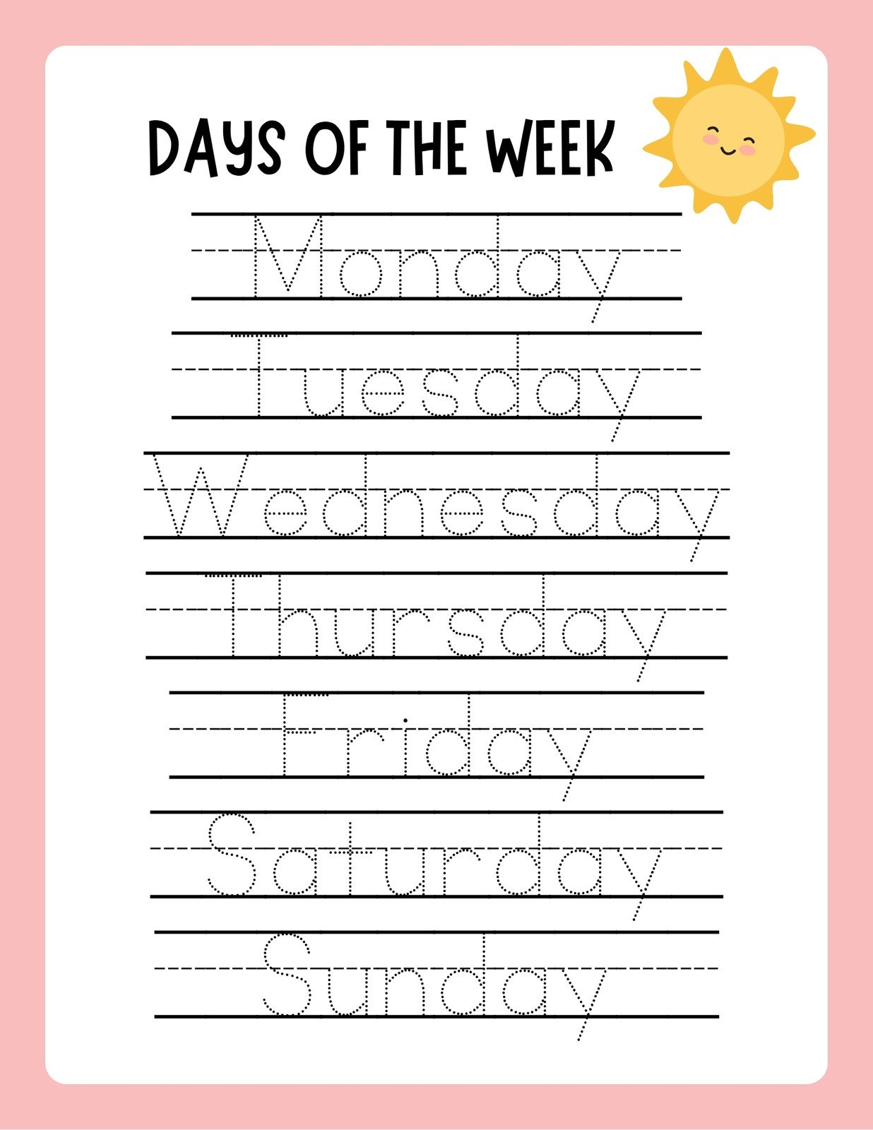 Free Custom Printable Handwriting Worksheet Templates | Canva within Printable Writing Worksheets For Kindergarten