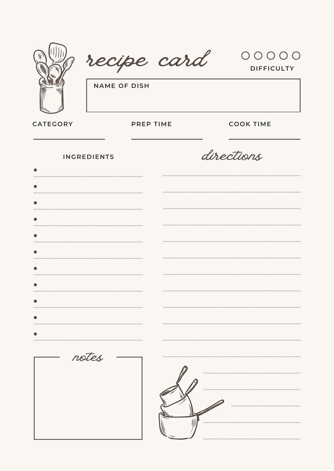 Free, Custom Printable Recipe Card Templates Online | Canva throughout Free Printable Recipe Cards