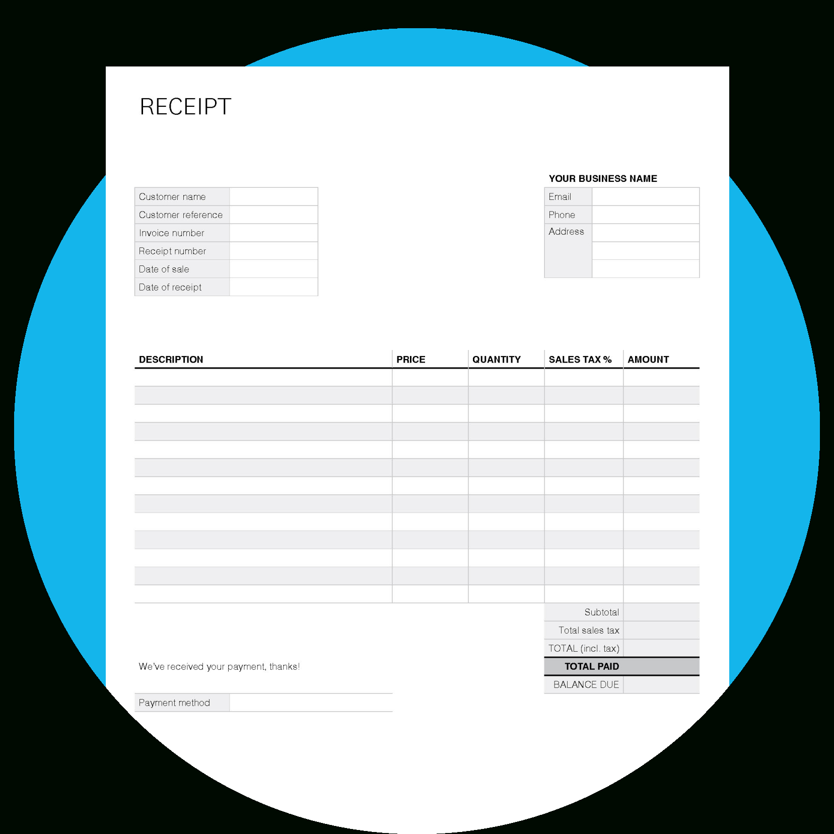 Free Donation Receipt Template | Xero within Free Printable Donation Receipt Template