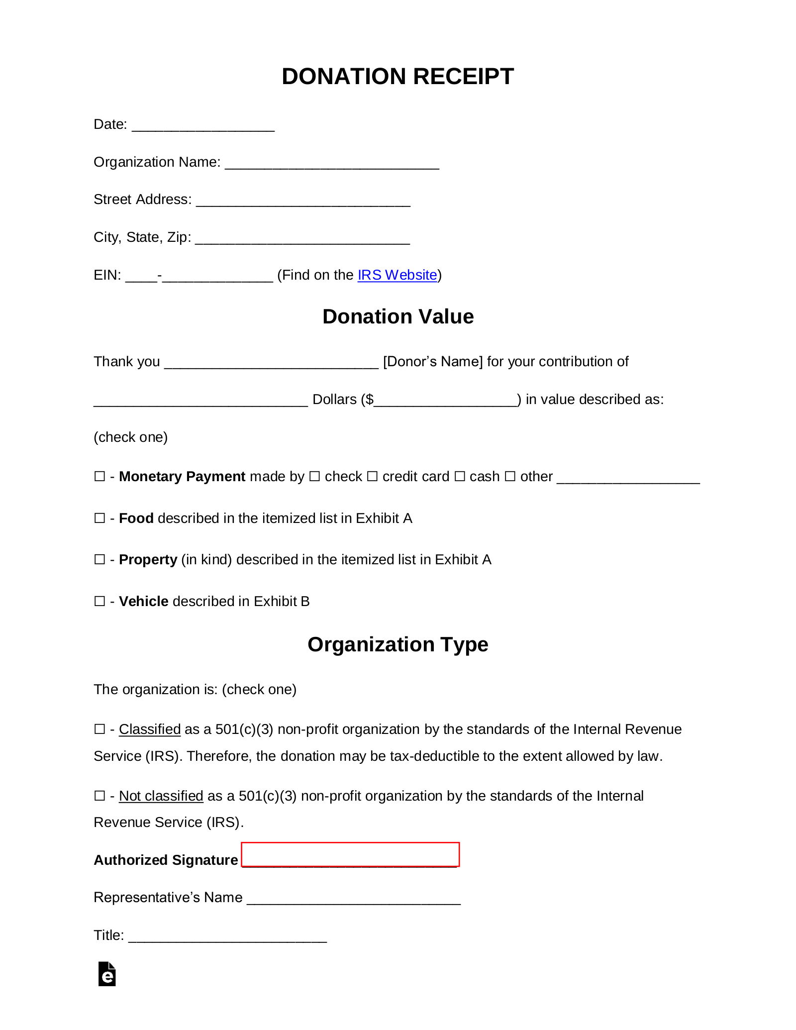 Free Donation Receipt Templates | Samples - Pdf | Word – Eforms with regard to Free Printable Donation Receipt Template