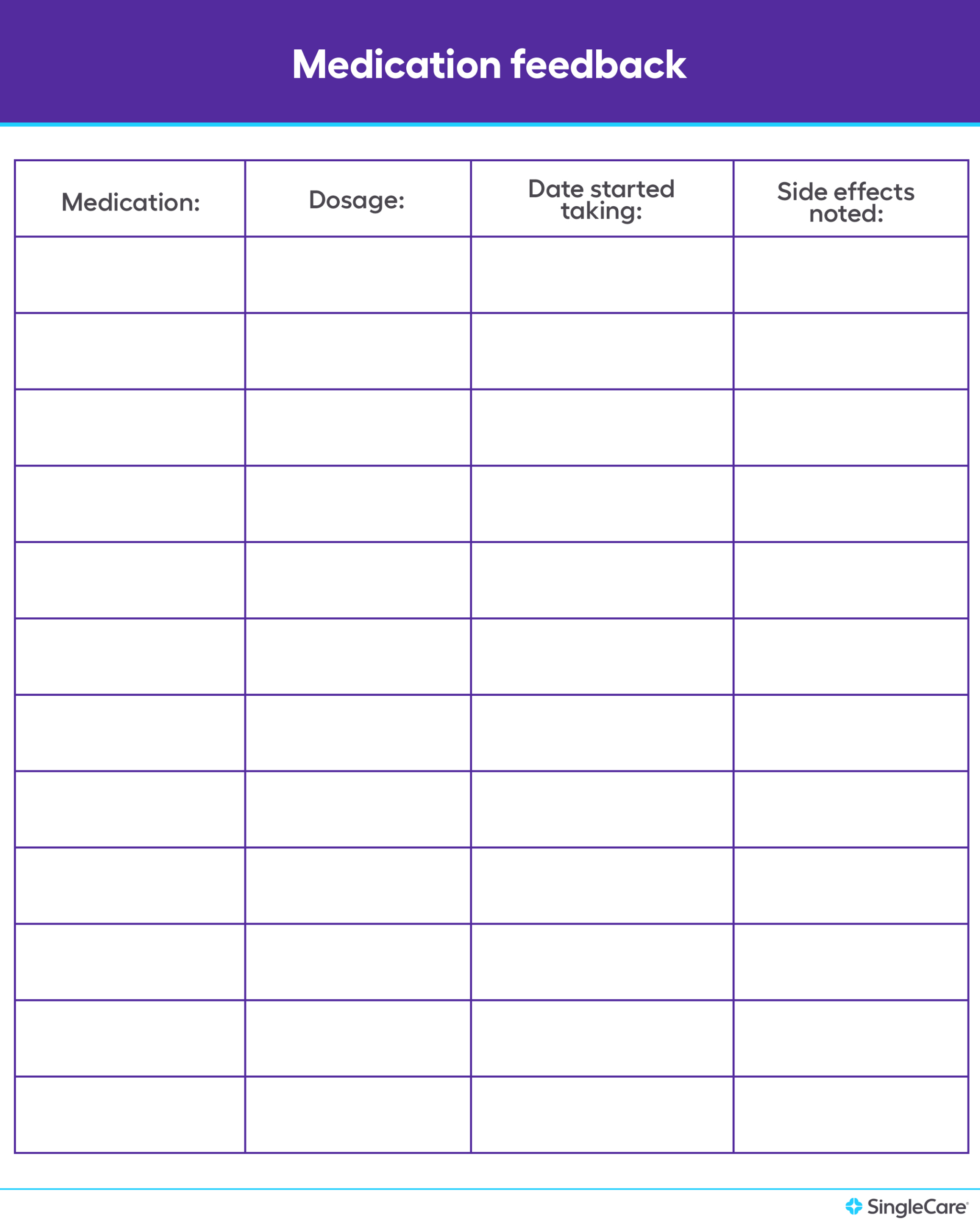 Free Medication List Templates For Patients And Caregivers within Printable Large Print Medication Administration Record