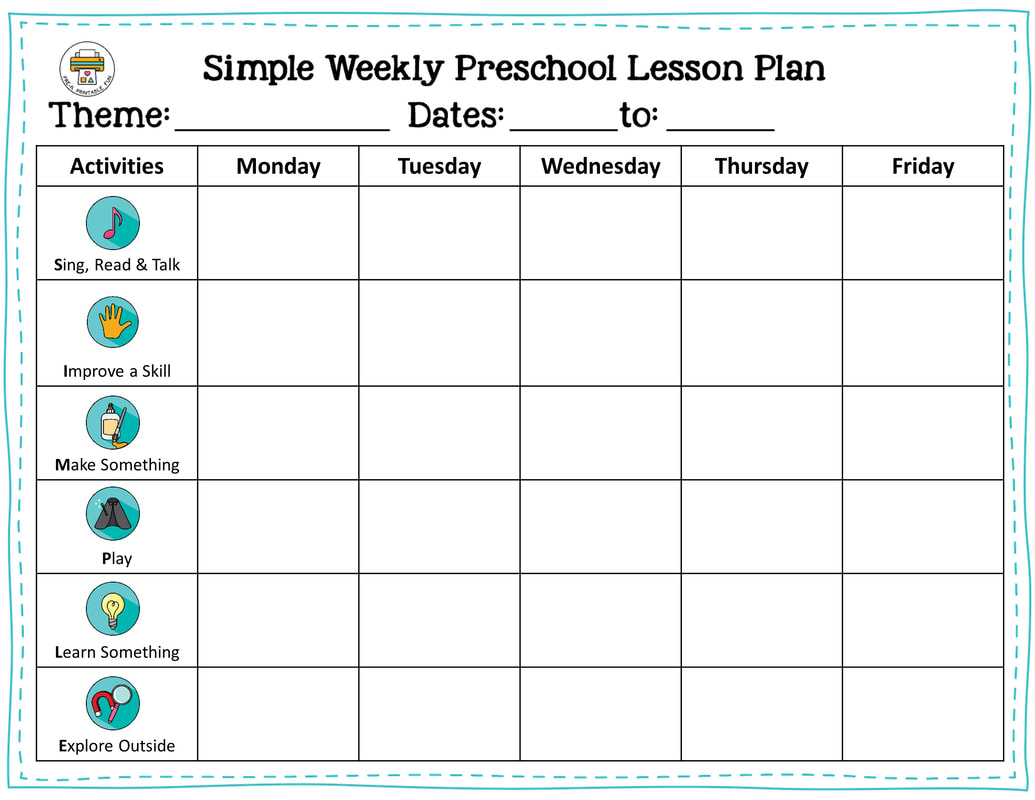 Free Preschool Lesson Planning Resources - Pre-K Printable Fun inside Free Printable Lesson Plan Templates Preschool