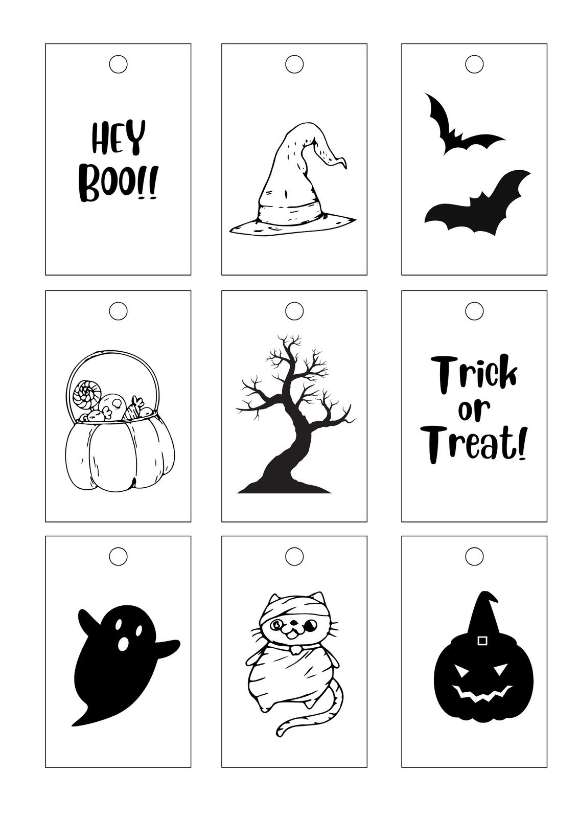 Free Printable And Customizable Halloween Tag Templates | Canva with regard to Halloween Templates Free Printable