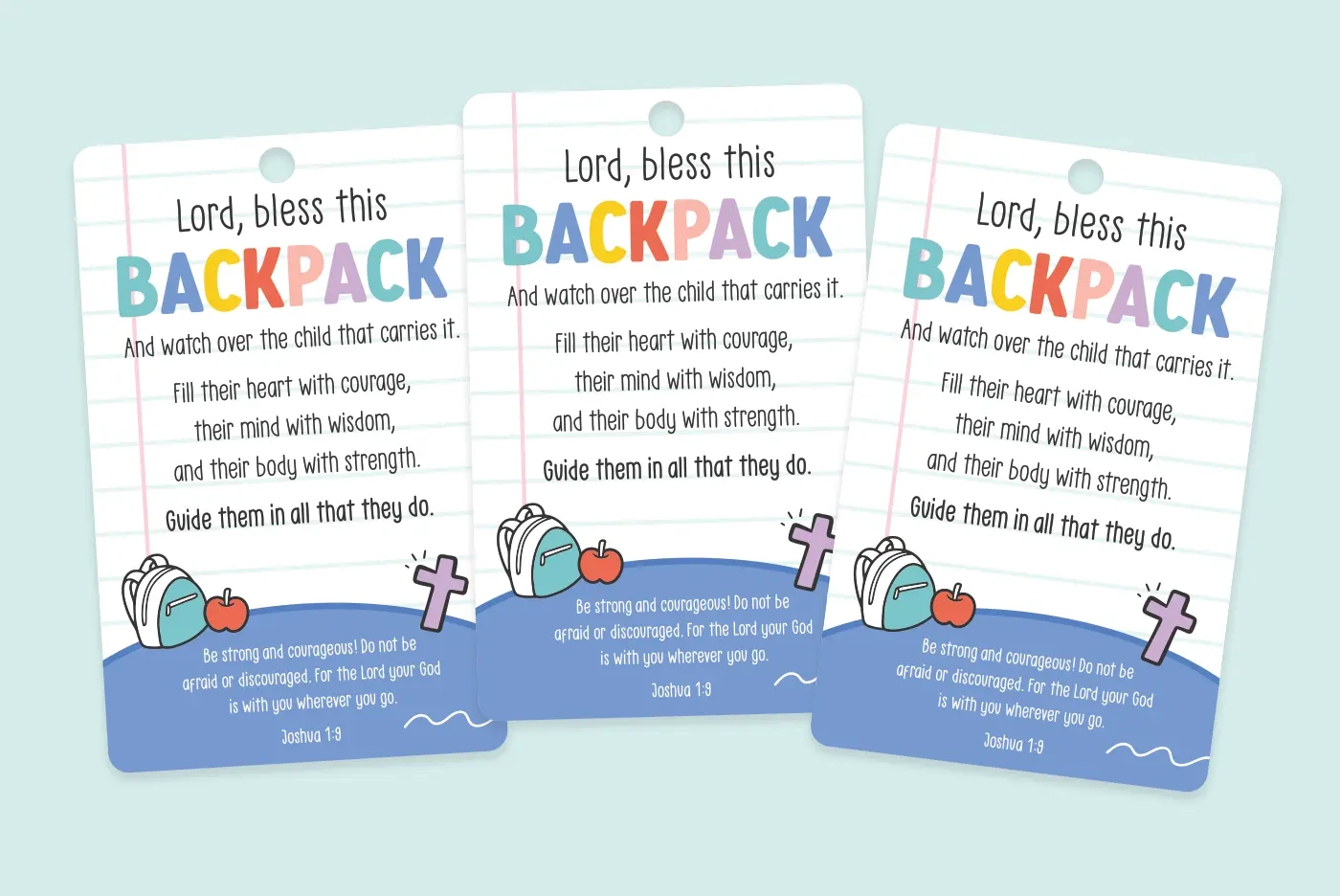 Free Printable Backpack Blessing Tags - Favorite Printables throughout Free Printable Backpack Blessing Tags