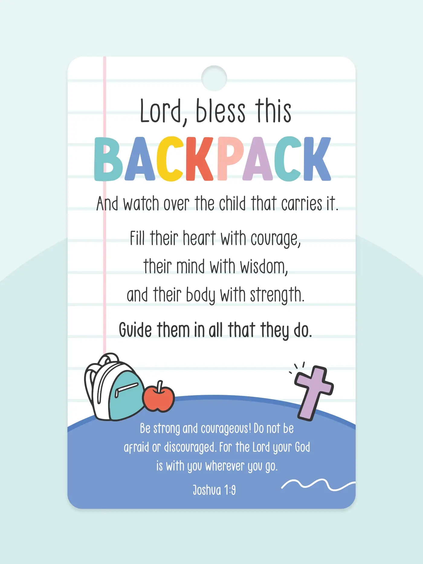 Free Printable Backpack Blessing Tags - Favorite Printables with regard to Free Printable Backpack Blessing Tags