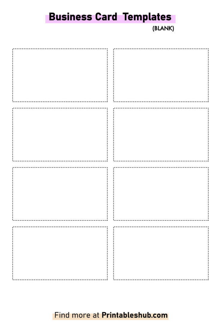 Free Printable Blank Business Card Template [Pdf Included] within Printable Business Cards Template Free