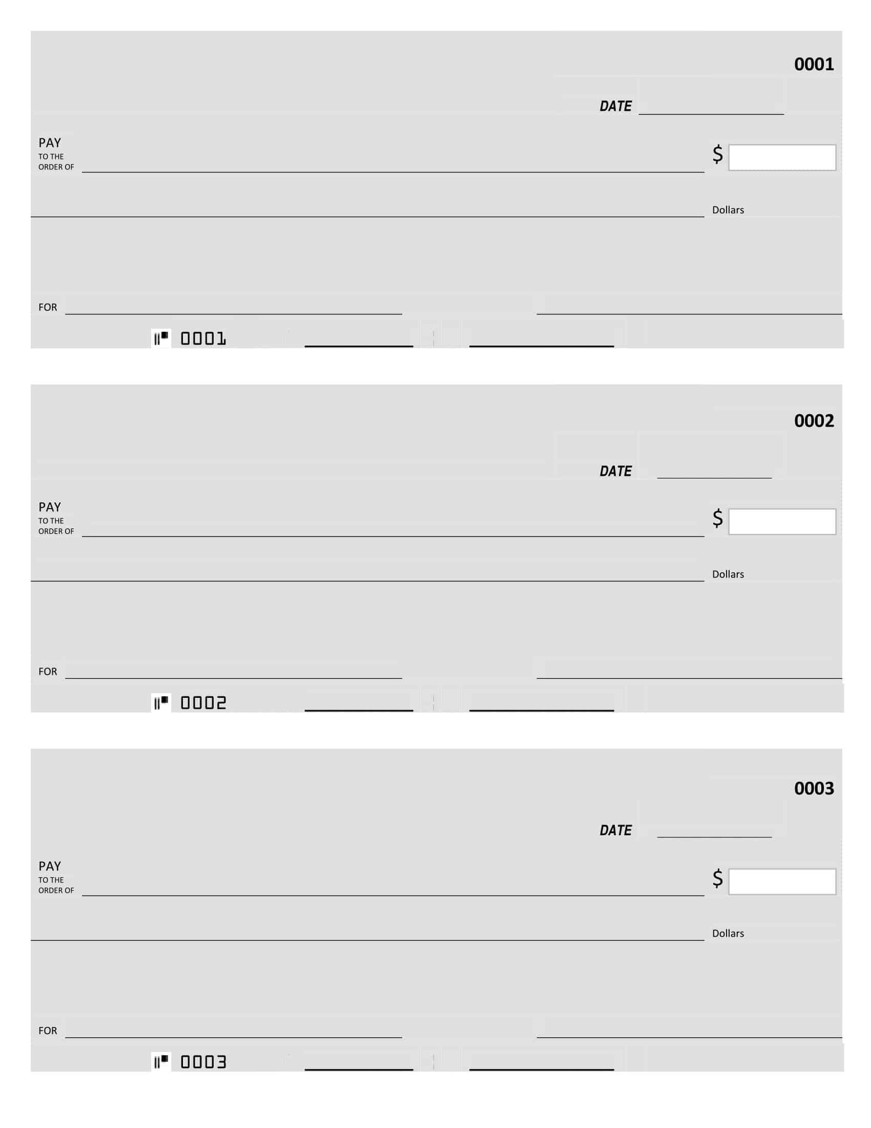Free Printable Check Template - [+Example, Layout] Excel, Pdf inside Pdf Printable Blank Business Check Template