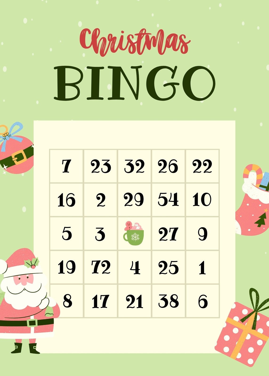 Free Printable Christmas Bingo Card Templates | Canva with Free Christmas Bingo Cards Printable